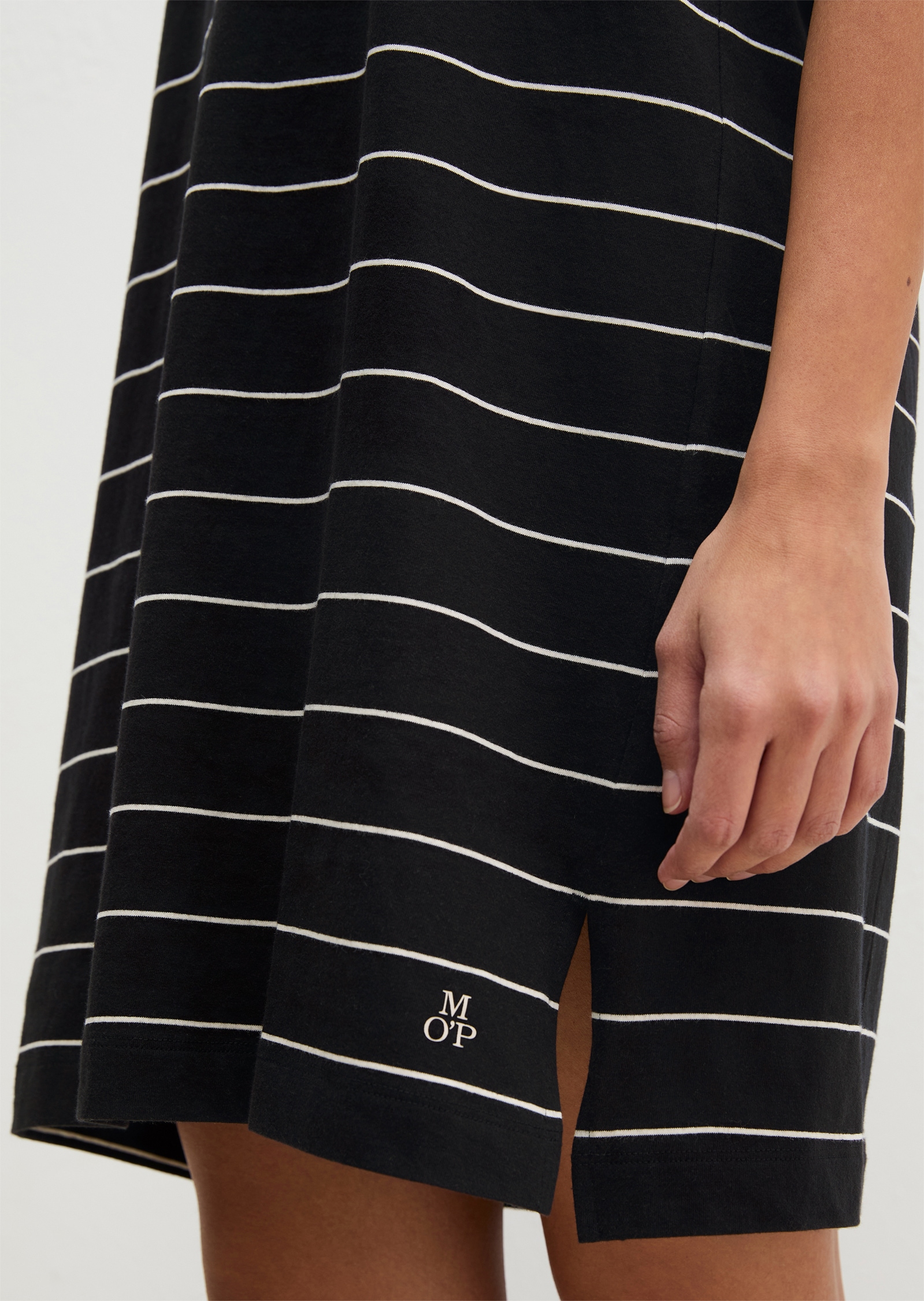 Marc O'Polo Nachthemd »Mix N Match Cotton« mit V-Ausschnitt und kurzen Ärmeln, gestreift