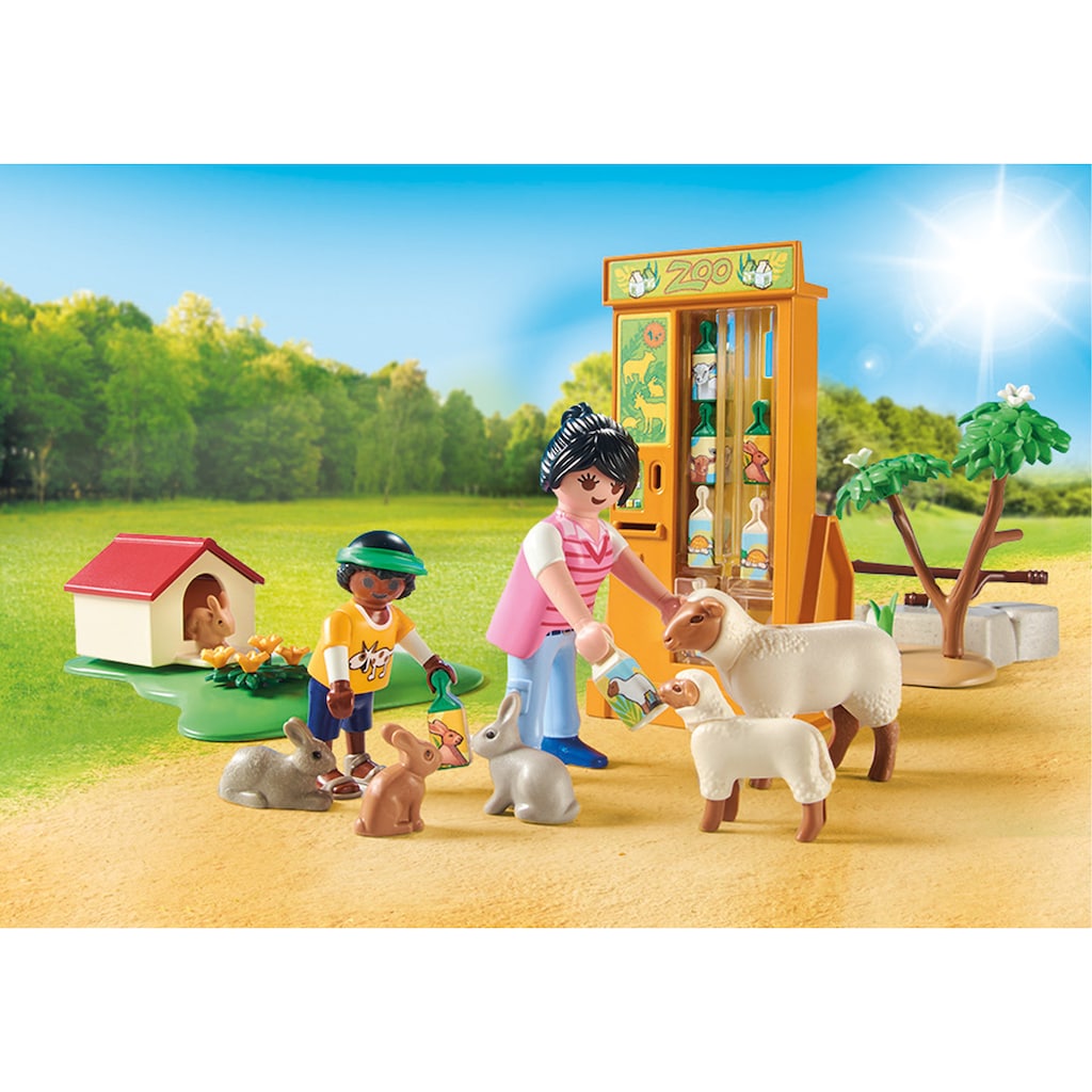 Playmobil® Konstruktions-Spielset »Erlebnis-Streichelzoo (71191), Family Fun«, (63 St.)