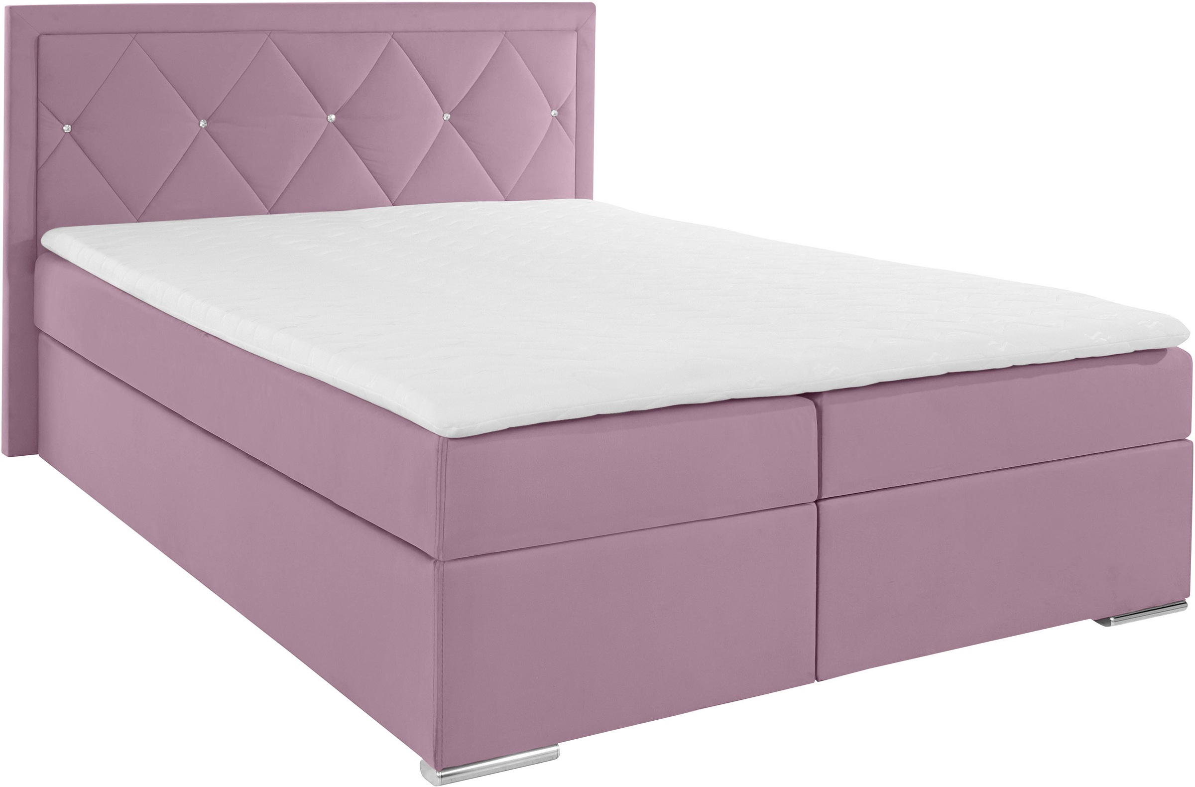 Home affaire "Alfie, Bestseller, wahlweise mit Bettkasten" mit Straßsteinen günstig online kaufen