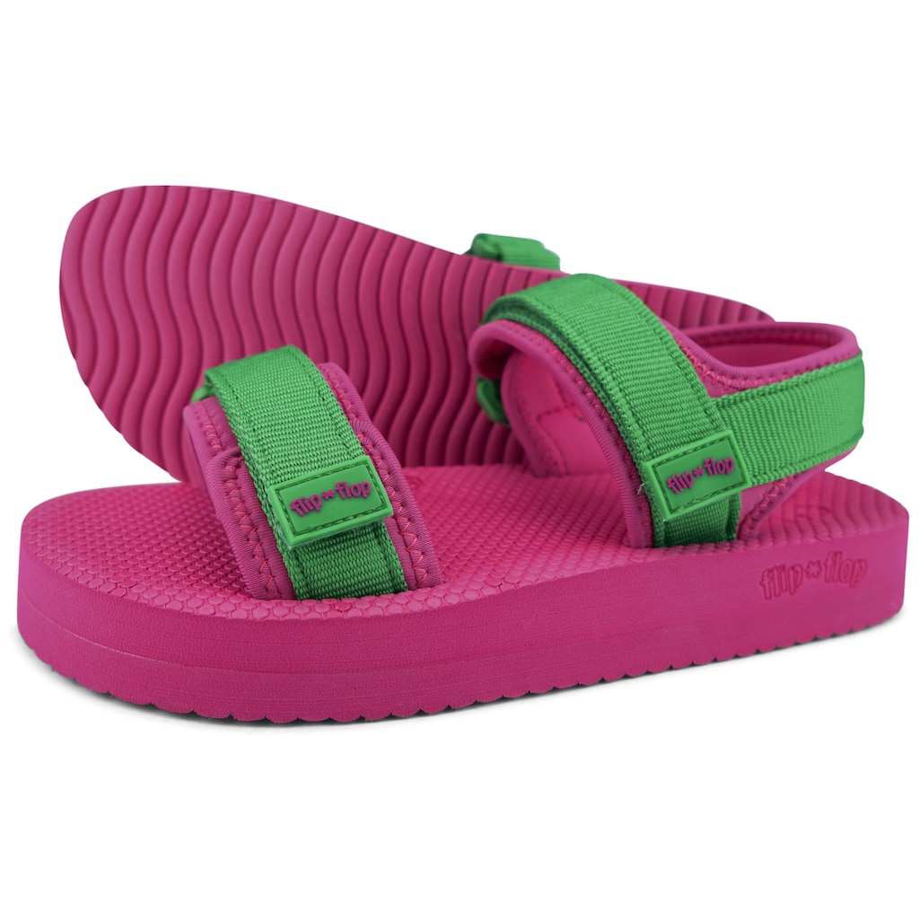 Flip Flop Sandale »comfy*trek«, Sommerschuh, Sandalette, Klettschuh, mit Klettverschlüssen