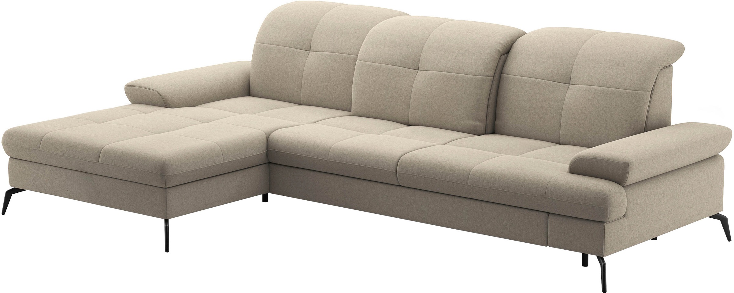 sit&more Ecksofa »Amica, L-Form, inkl. Sitztiefenverstellung & Armteilverstellung«, wahlweise mit Bettfunktion, Bettkasten und Kopfteilverstellung