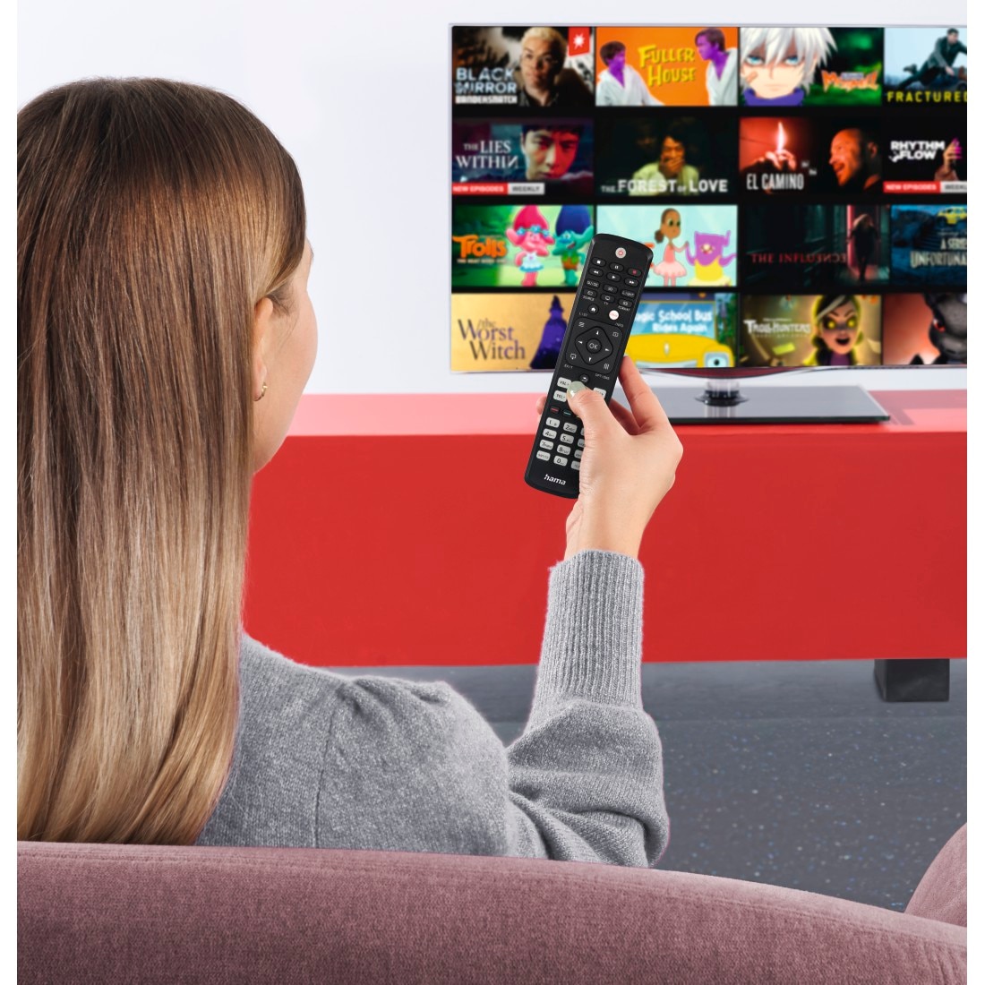 Hama Universal-Fernbedienung »Universal Ersatzfernbedienung für Philips TV, lernfähig«, 1-in-1