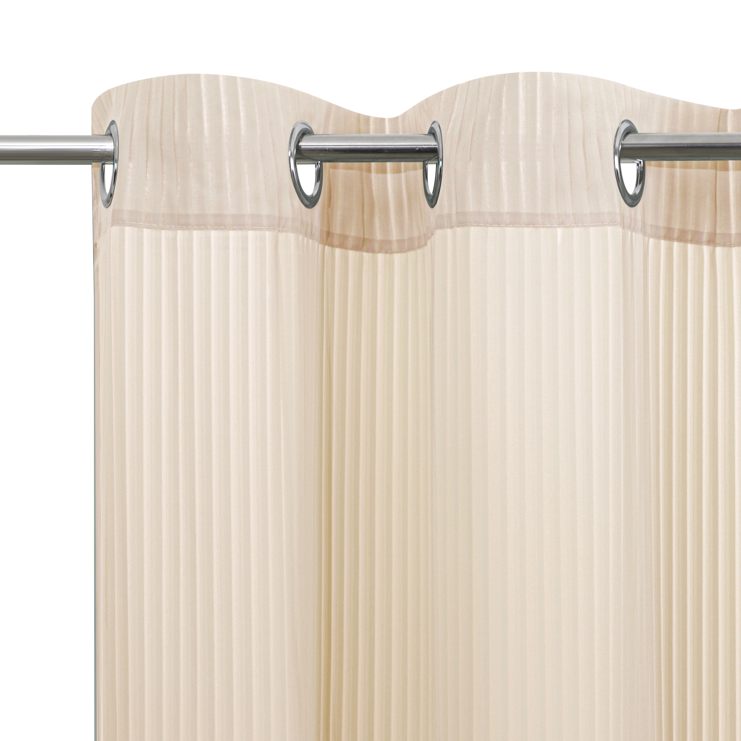 OTTO home Gardine »Fritty« Ösen 2 Stk. tlg. Ösen,  transparent, Pflegeleicht, elegante Längststreifen