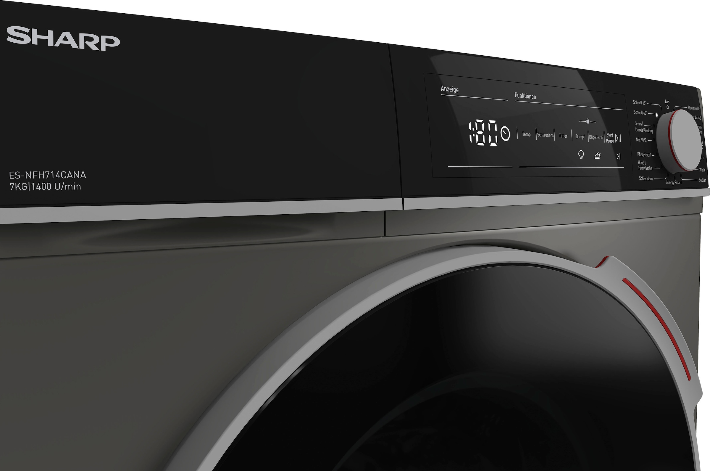Sharp Waschmaschine »ES-NFH714CANA-DE«, 7 kg, 1400 U/min
