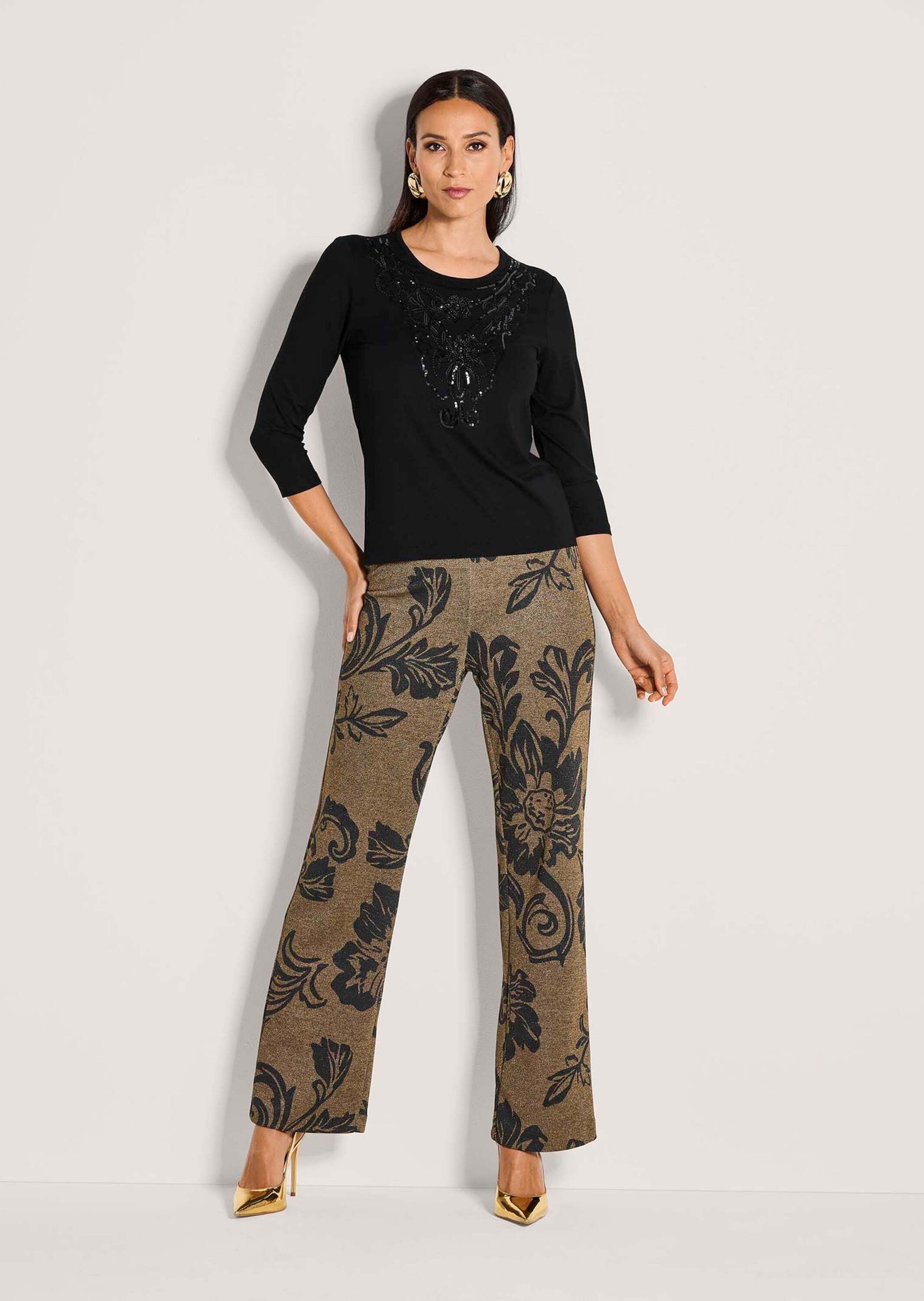 MADELEINE T-Shirt "Glanzshirt Funkelndes Oberteil mit Ziersteinen" günstig online kaufen