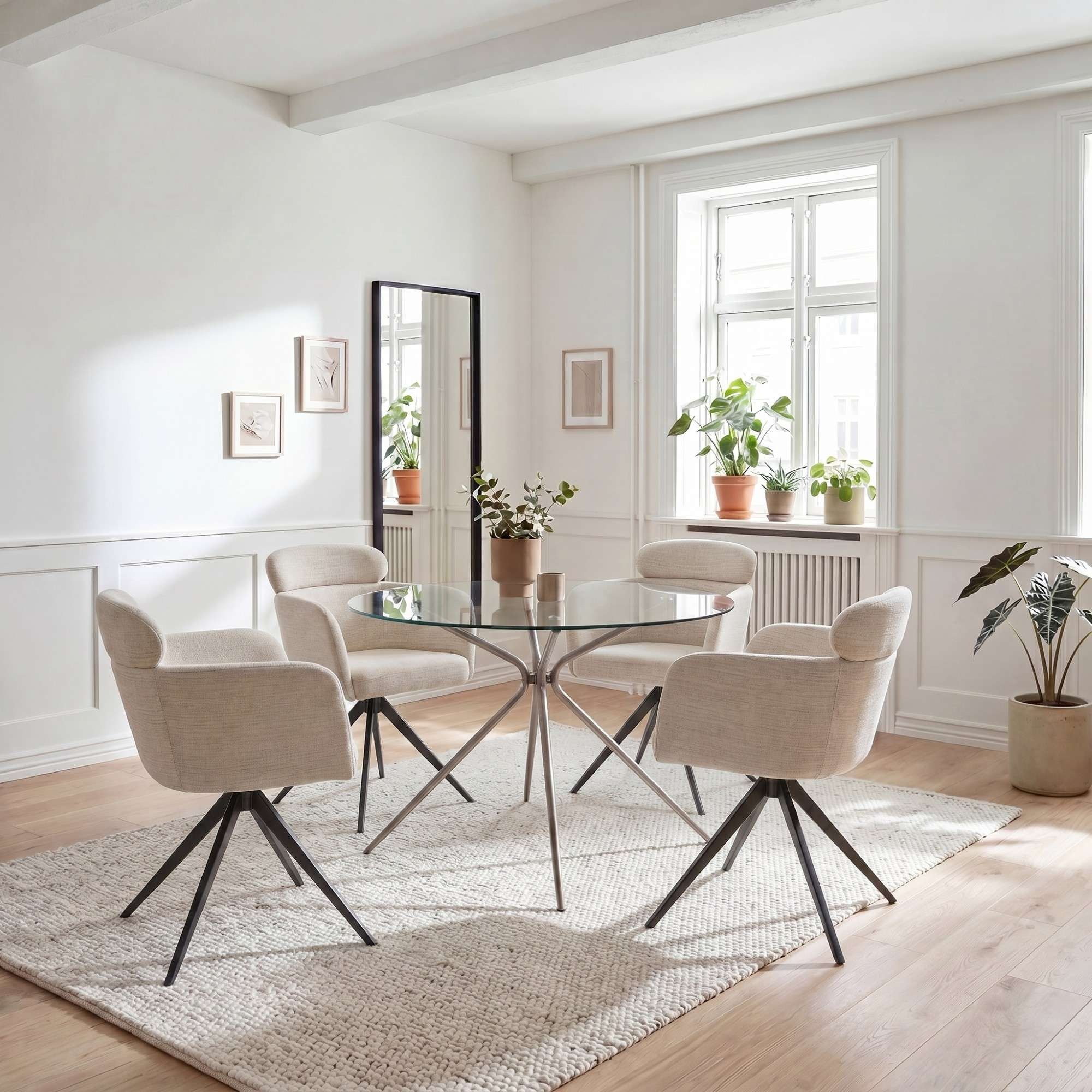 OTTO home Esszimmerstuhl »Isarco« () 2 Stk.360° Auto Rückkehr, gepolsterte Rückenlehne, Armlehne und Sitzfläche