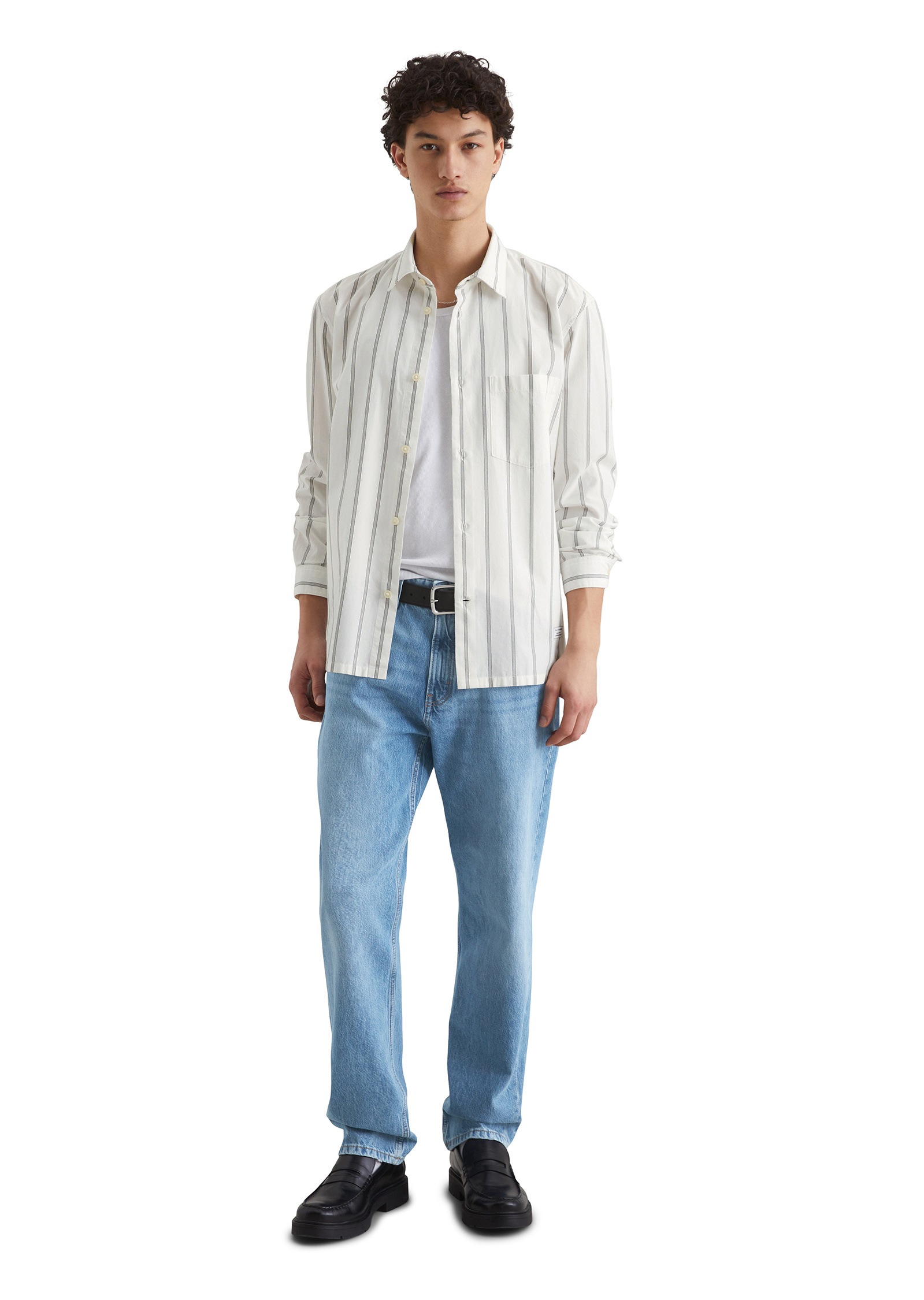 Marc O'Polo DENIM Langarmhemd »aus Bio-Baumwoll-Popeline«
