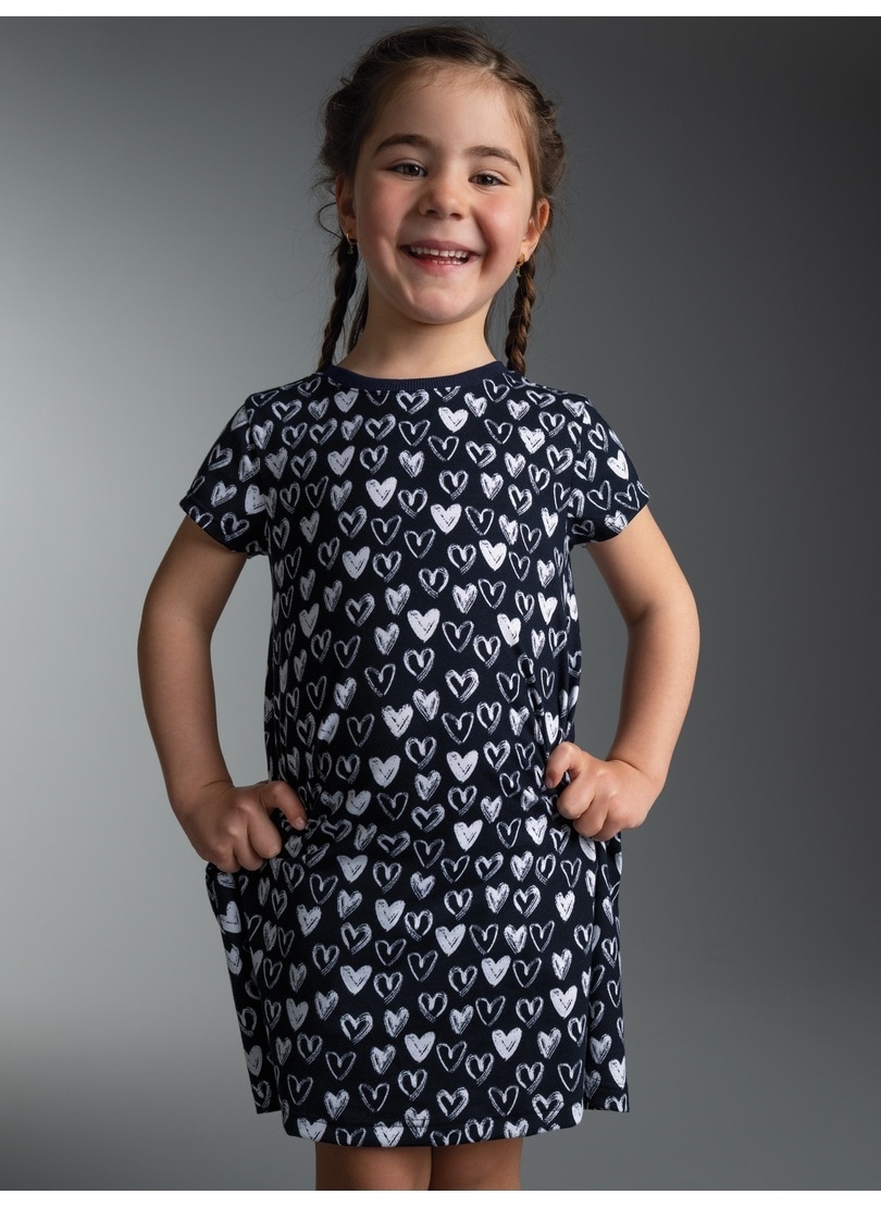 Trigema 1100000002199 "TRIGEMA Kleid mit süßen Herz Motiven" 1 tlg.