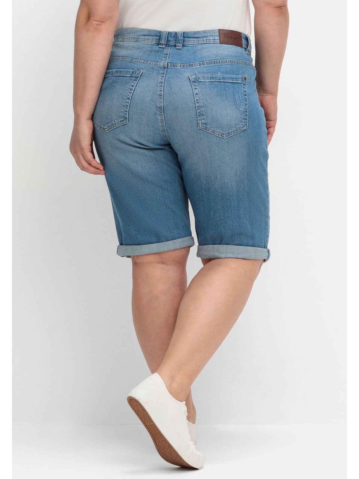 Sheego Jeansbermudas "Große Größen", mit Stretch-Anteil günstig online kaufen