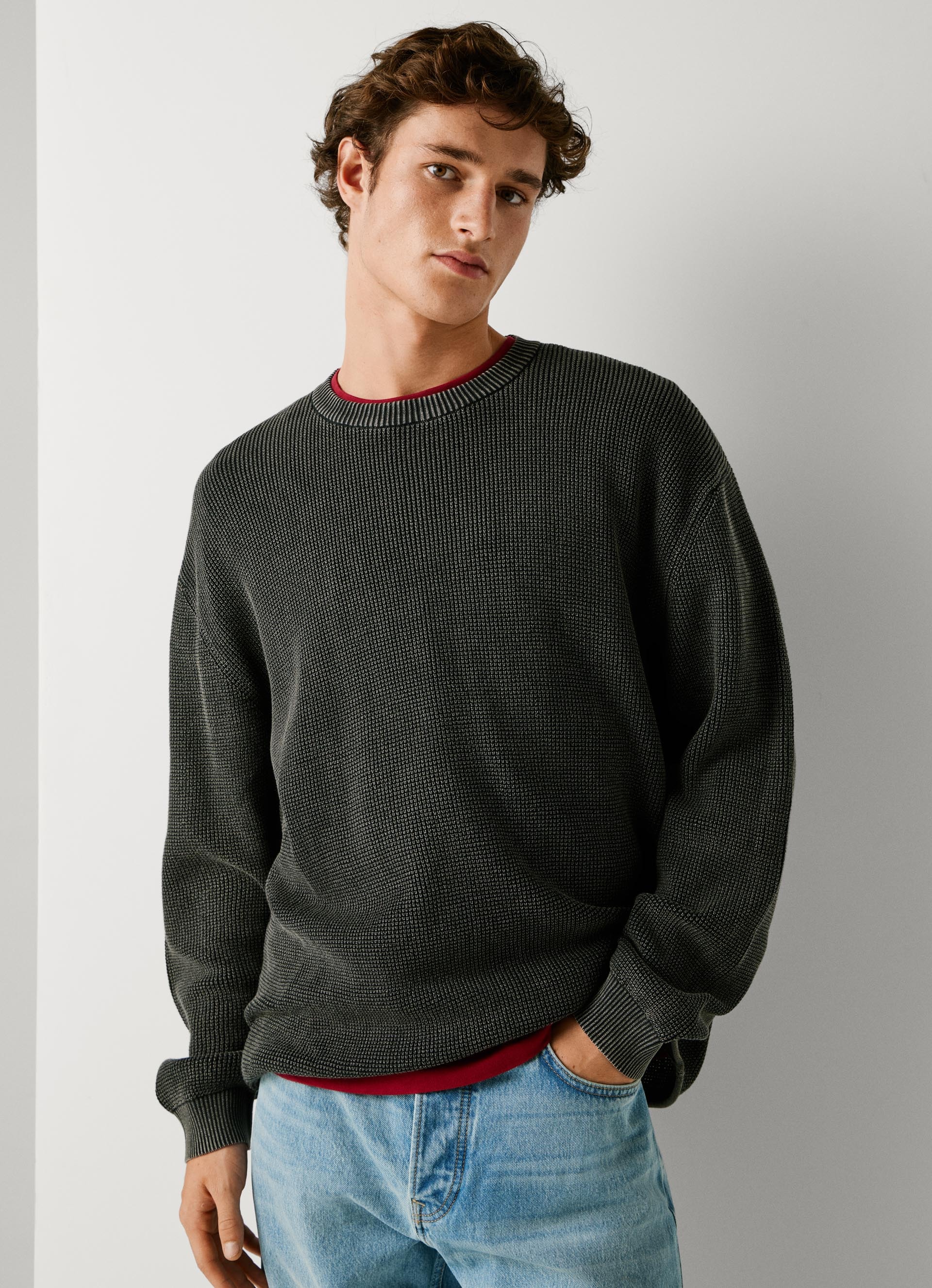 Pepe Jeans Strickpullover "FRANK" meliert günstig online kaufen