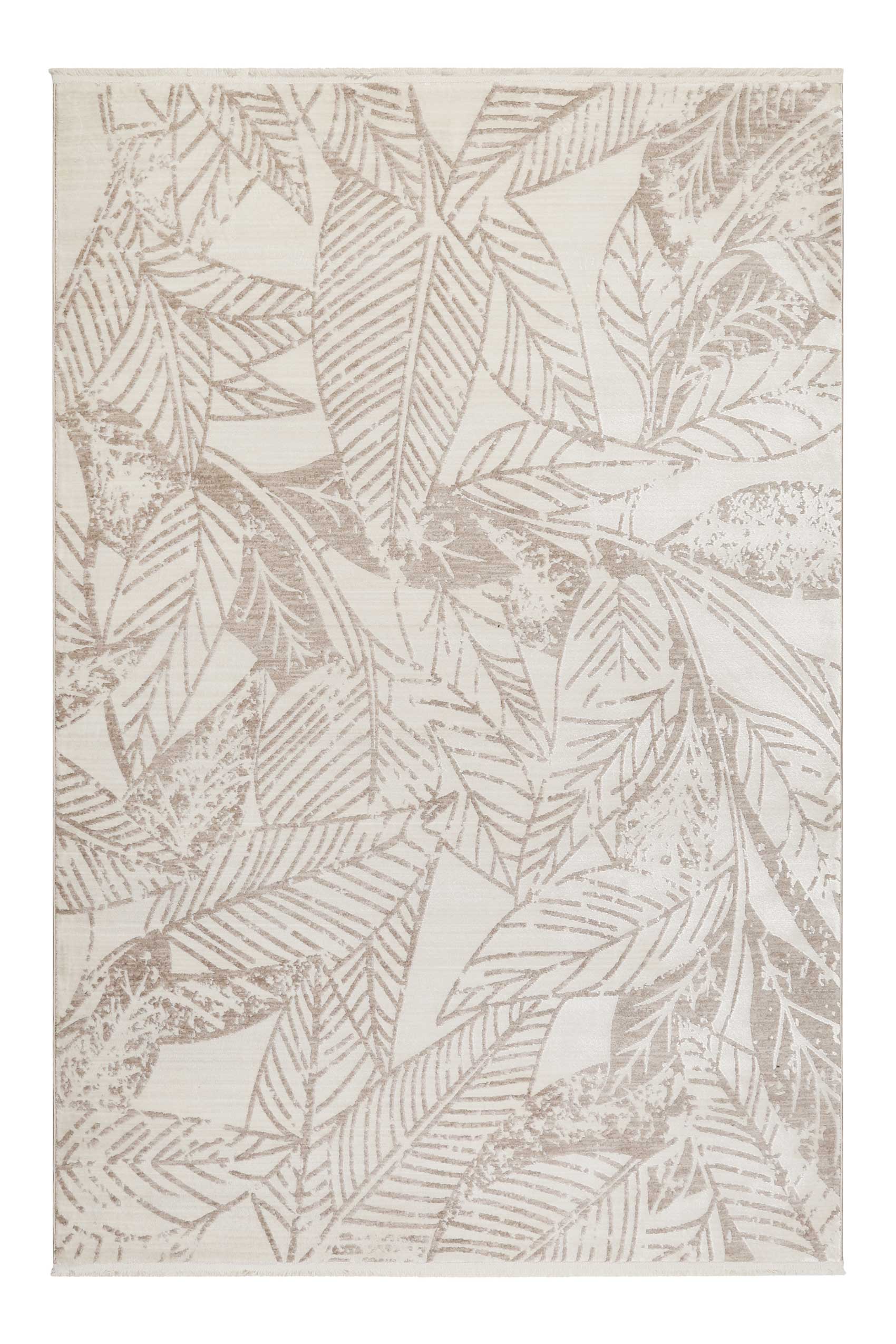 Esprit "Inga" rechteckig 10 mm Höhe Kurzflorteppich, gewebt, floral, modern, Wohnzimmer, natur