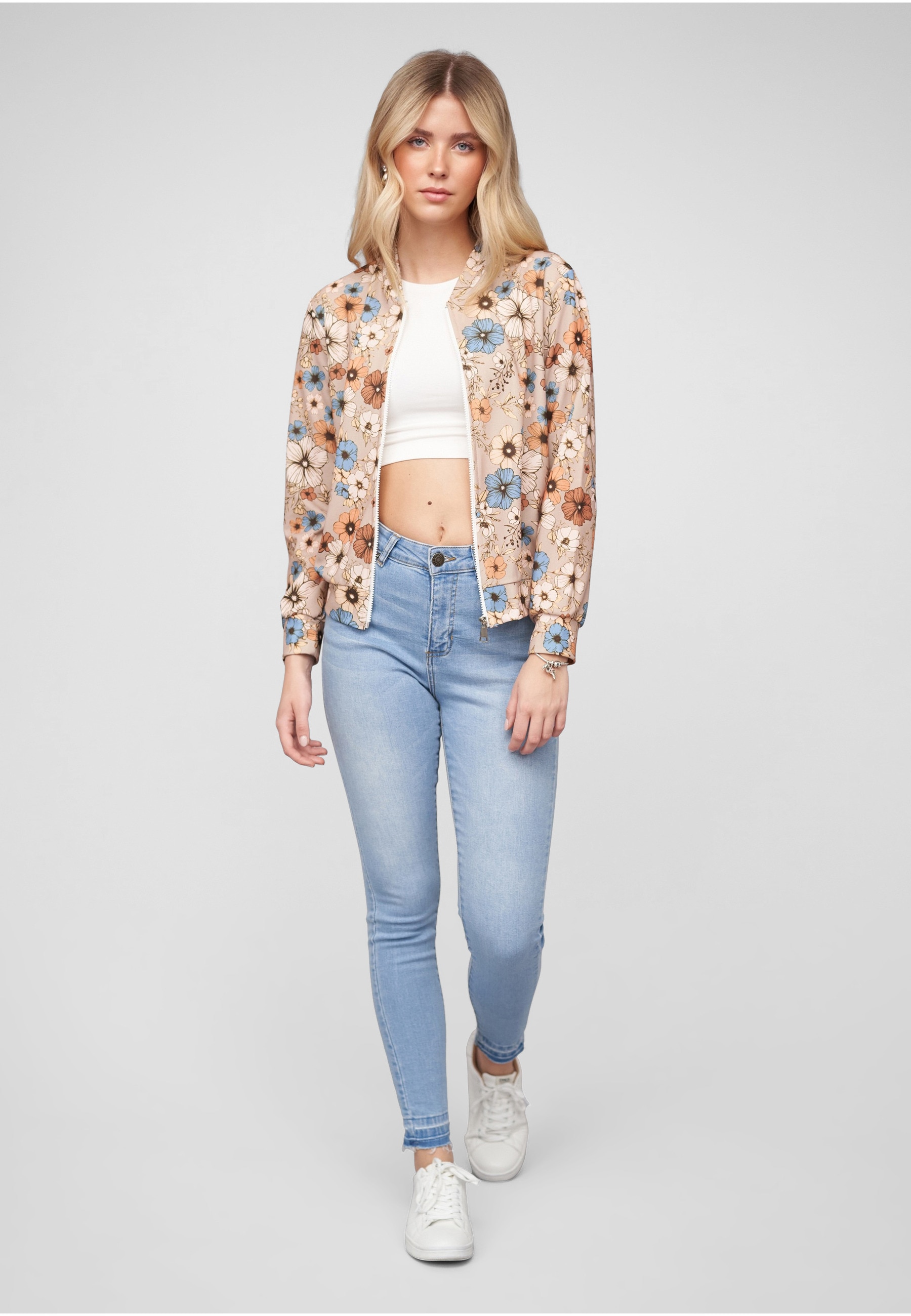 CLOUD 5IVE Klassische Bluse »CLOUD 5IVE Blouson with All-Over Flower Print«