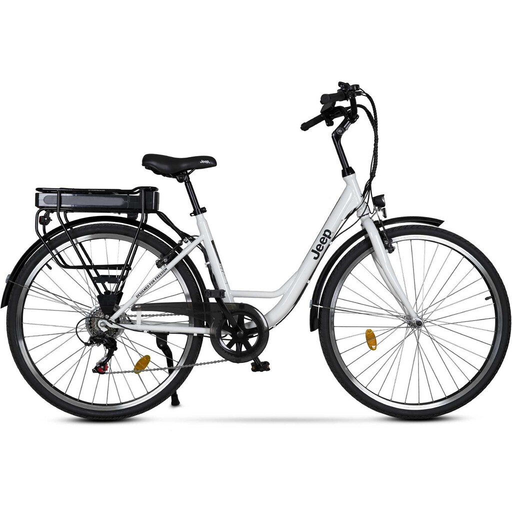 Jeep E-Bikes E-Bike »ECR 3001«, 6 Gang, Heckmotor 250 W, (mit Akku-Ladegerät)