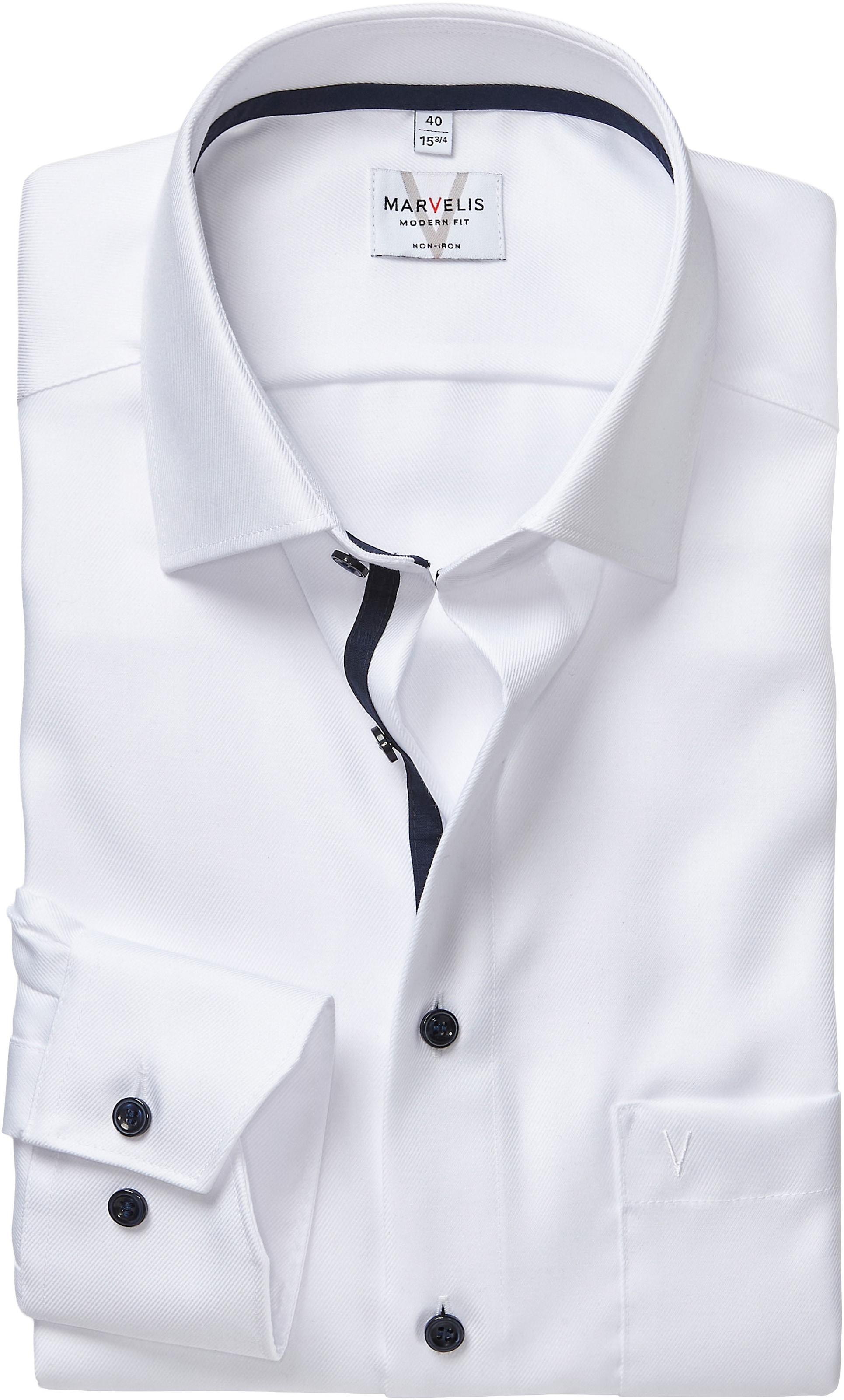 MARVELIS Langarmhemd, Businesshemd, New-Kentkragen, modern fit günstig online kaufen