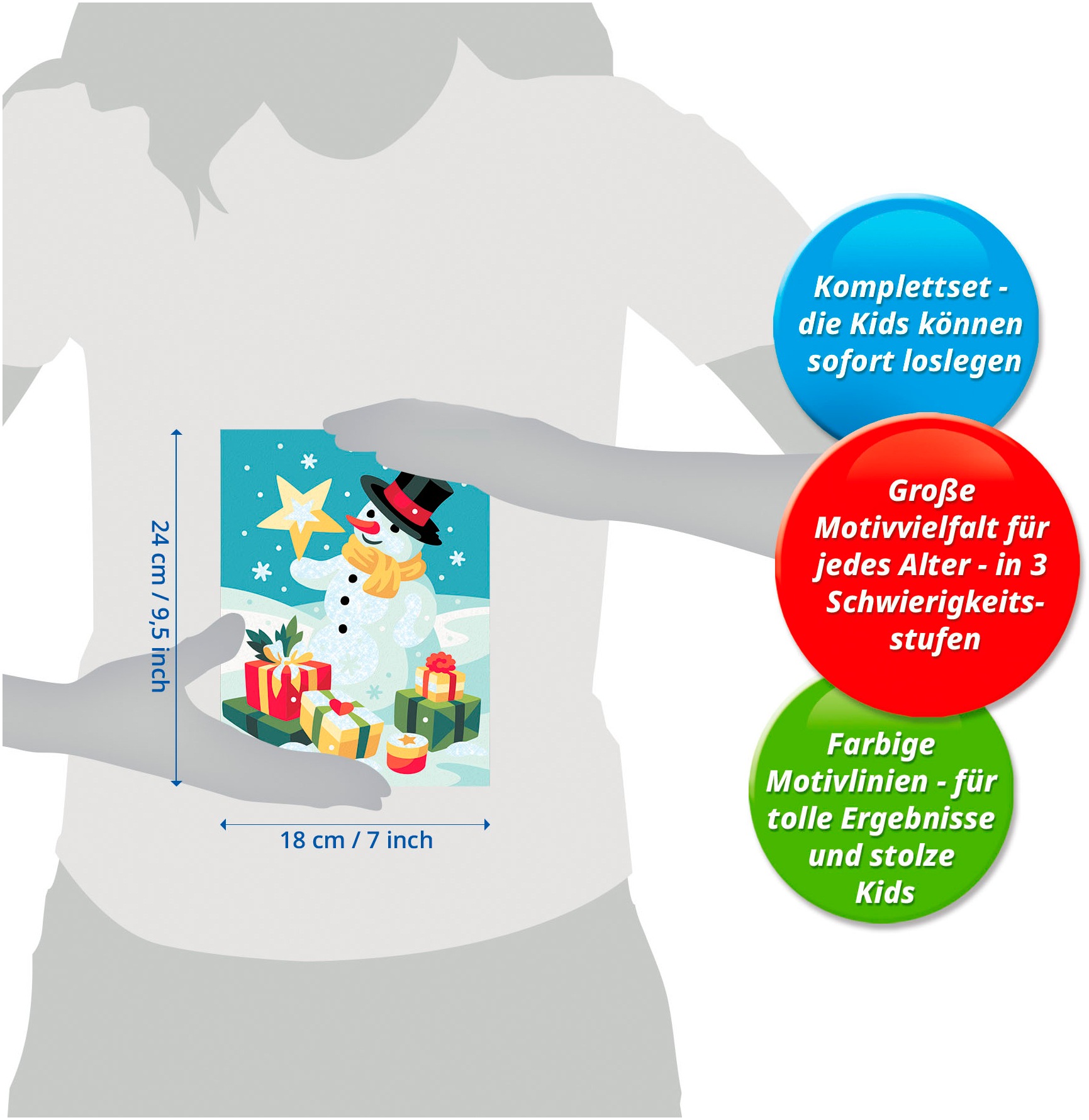 Ravensburger Malen nach Zahlen »CreArt, Bezaubernder Schneemann«, Made in Europe