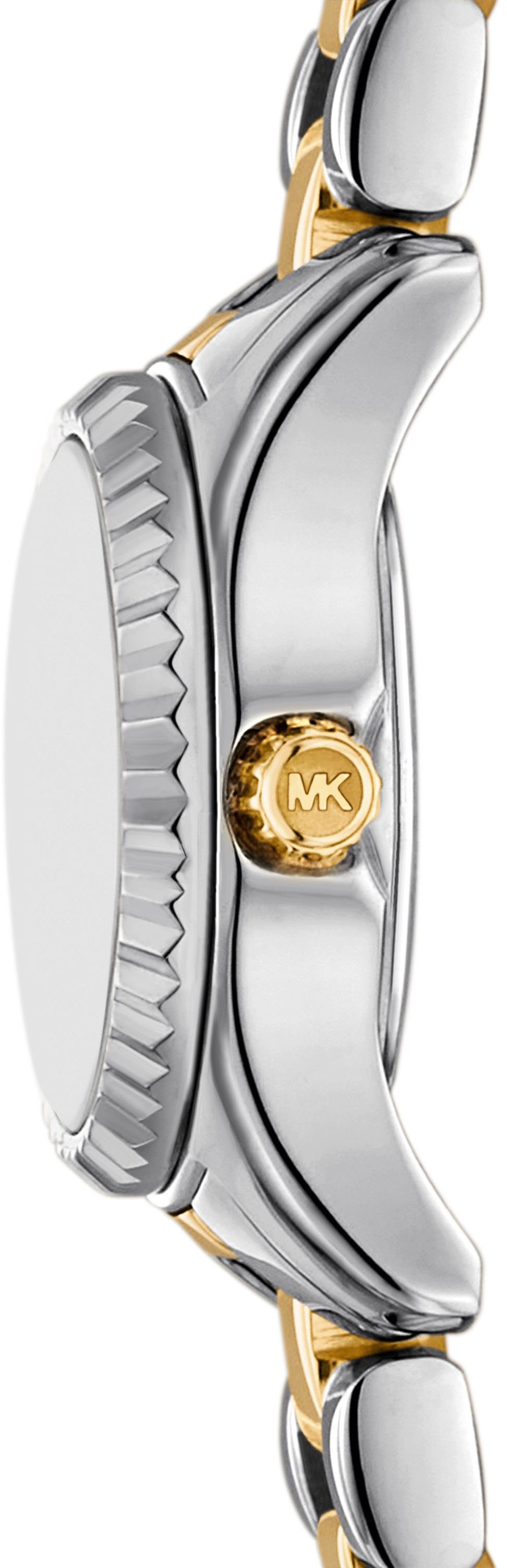 MICHAEL KORS Quarzuhr »MICRO PETITE LEXINGTON«, Armbanduhr, Damenuhr, Edelstahlarmband, analog, Glassteine