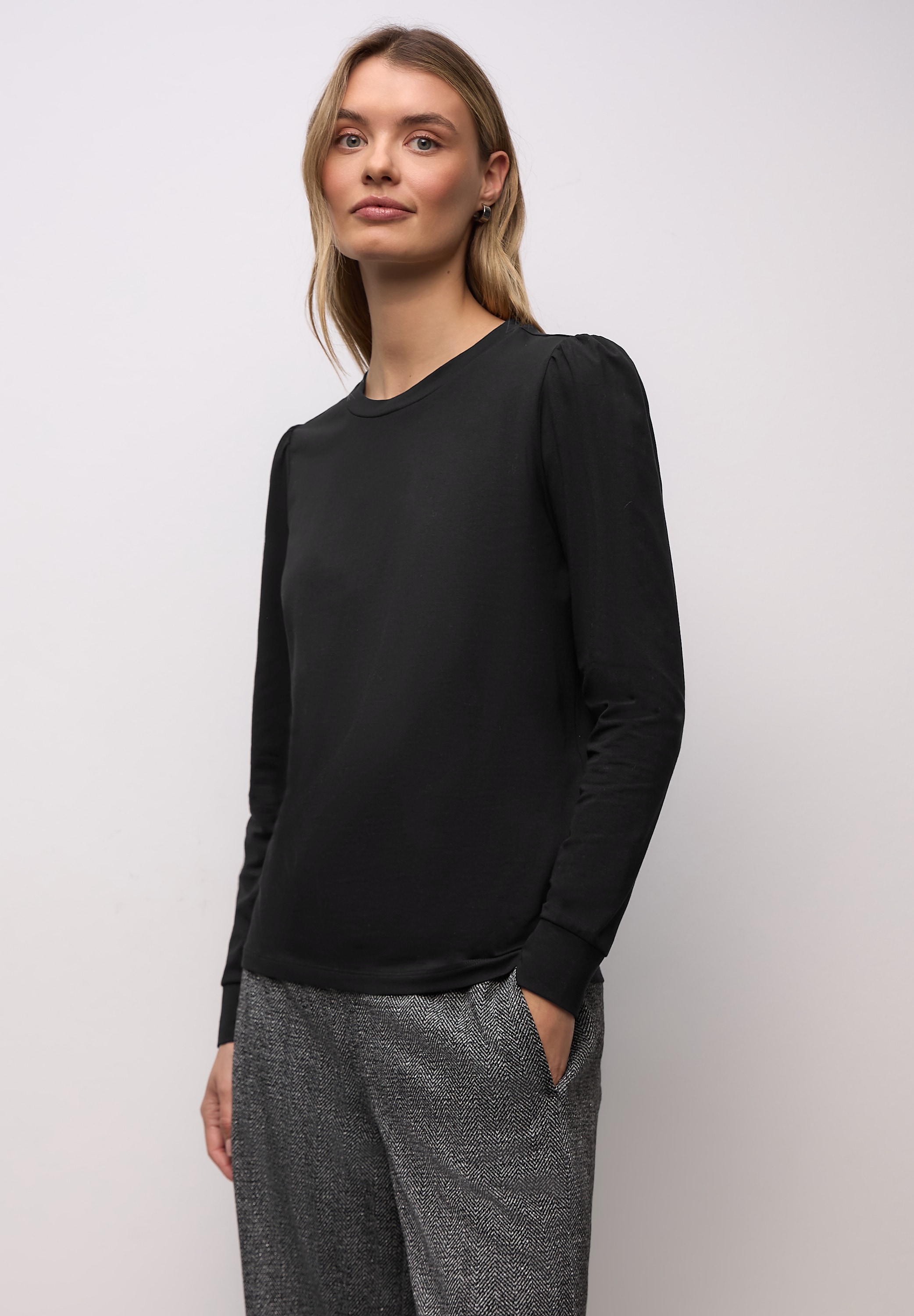 STREET ONE Langarmshirt mit Rundhalsausschnitt günstig online kaufen