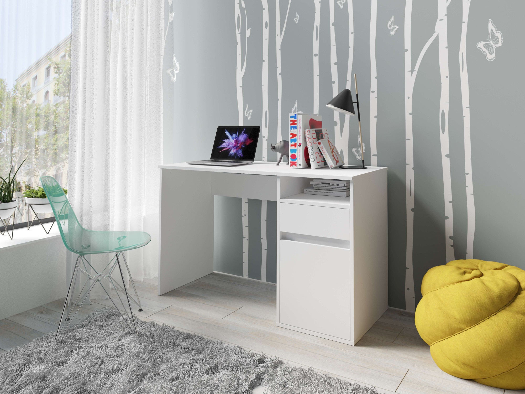 Home affaire 1100000002199 "Tinsley" mit Schublade, und Tür, Breite 120 x53 cm