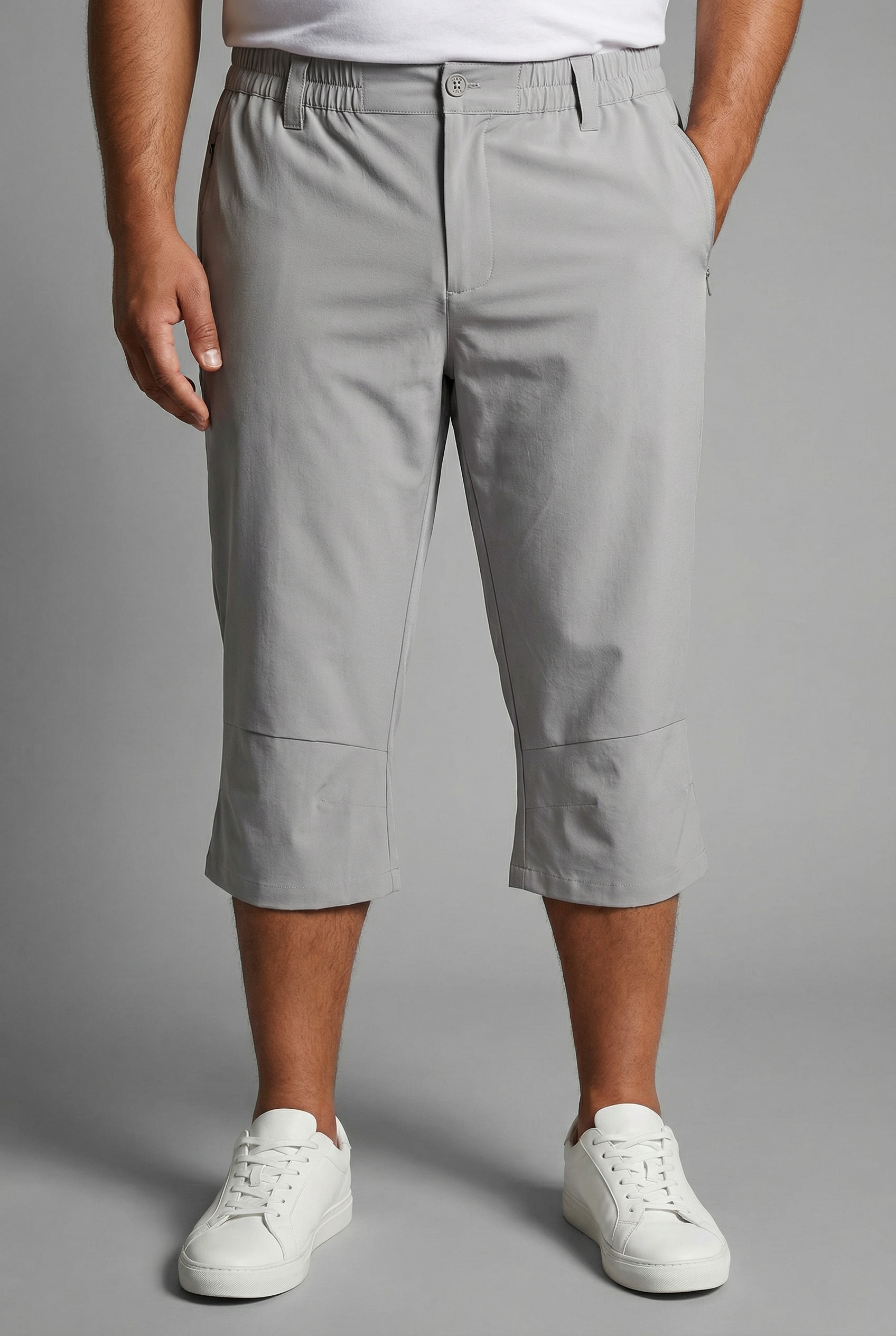 Mans World Plus Funktionsshorts sportliche Webhose, gerades Bein, mit Gürte günstig online kaufen