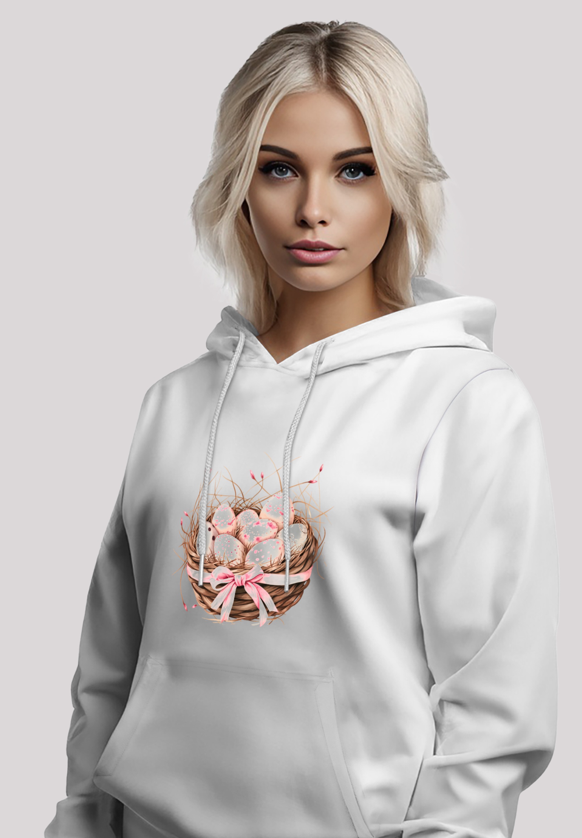 F4NT4STIC Kapuzenpullover »Osterei Nest Korb Dekor«, Premium Qualität