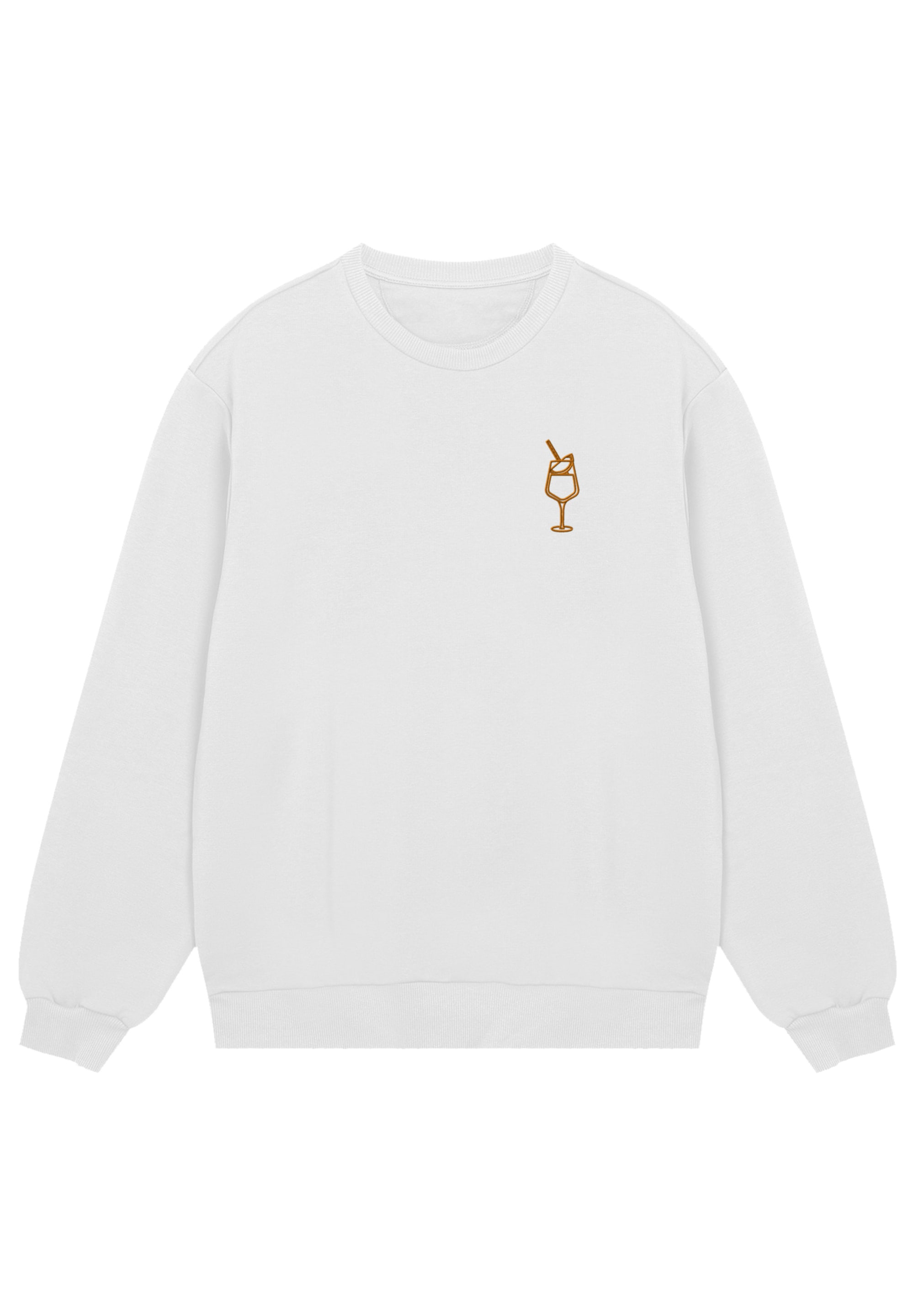 F4NT4STIC Sweatshirt »Orange Spritz Bestickt«, Premium Qualität