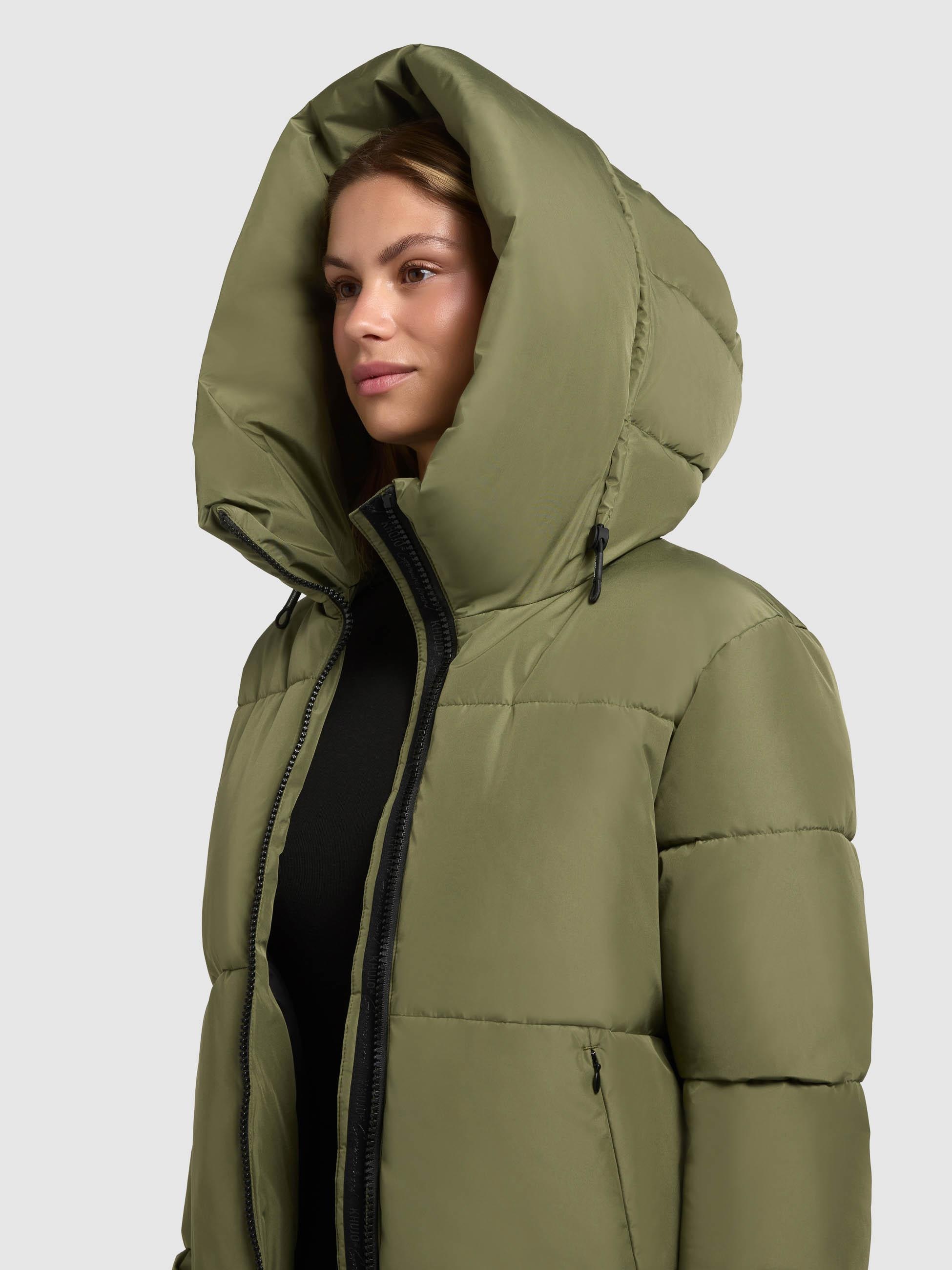khujo Outdoorjacke »Audrey Matt«, mit Kapuze, Warme Winterjacke mit verstellbarer Kapuze