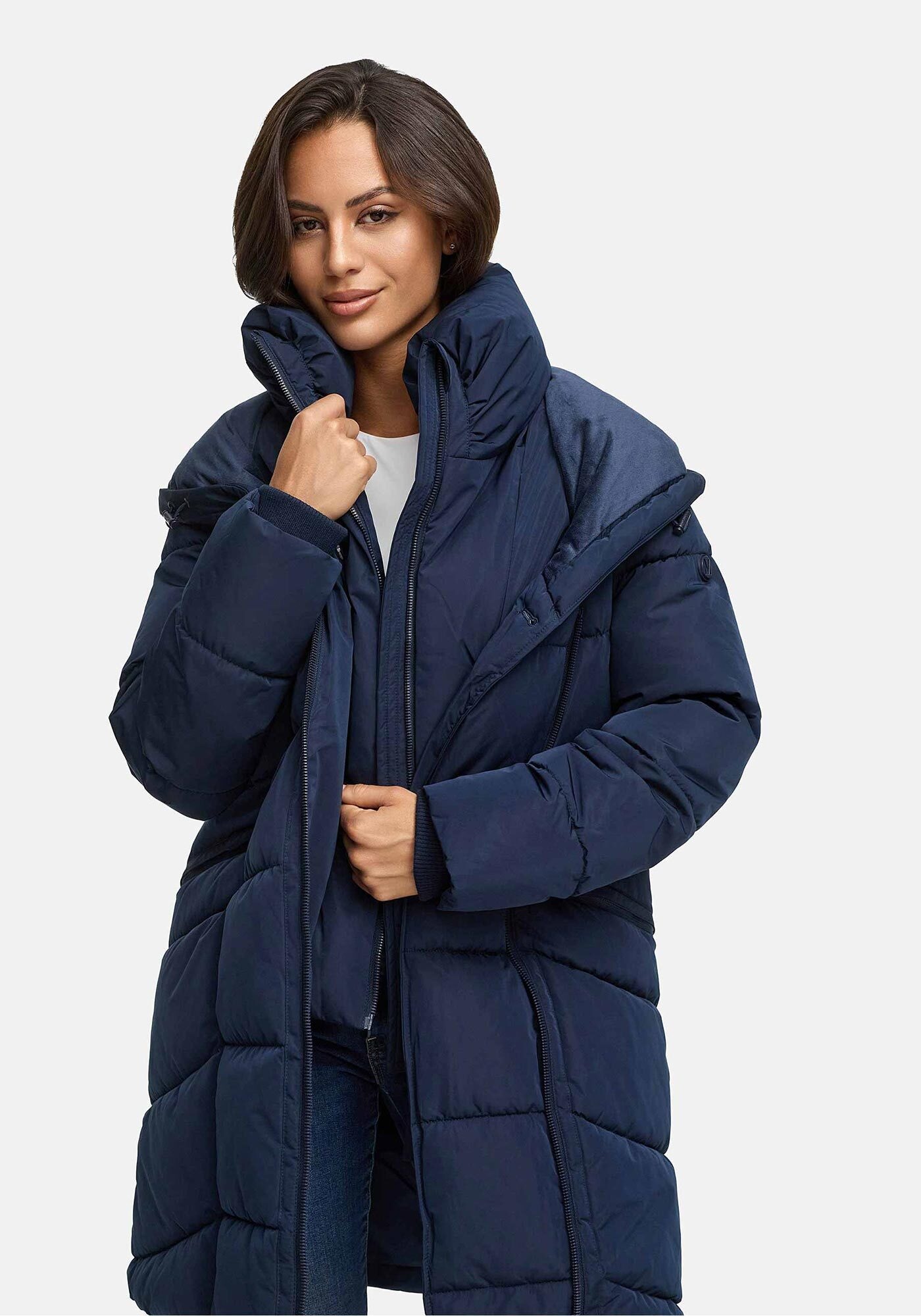 Marikoo Winterjacke »Virenaa«, mit extra hohem Kragen und warmem Fleecefutter