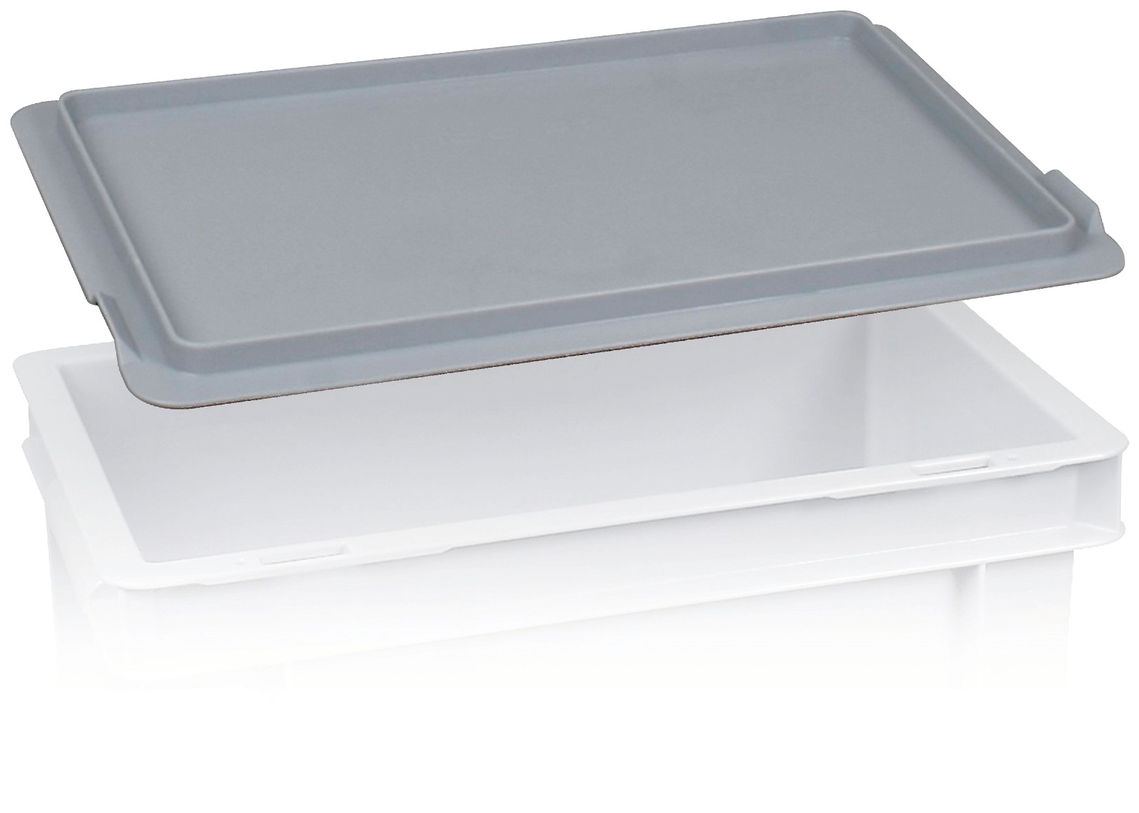 Deckel »Auflagedeckel, PP, Farbe grau«, (Set, 10 tlg.), BxL: 20x30 cm, für Euro-Stapelbehälter