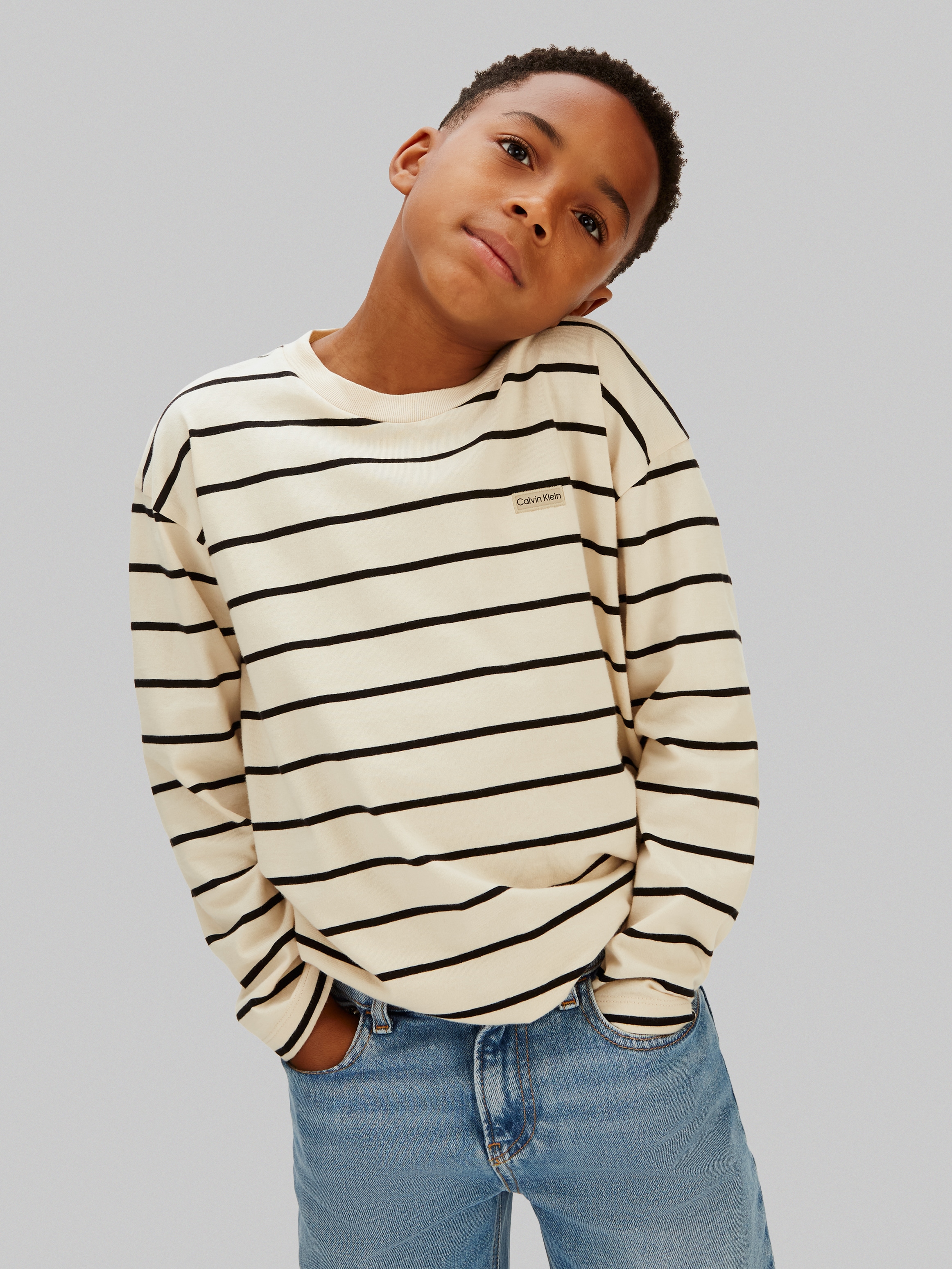 Calvin Klein Jeans Langarmshirt Regular fit, für Kinder bis 16 Jahre