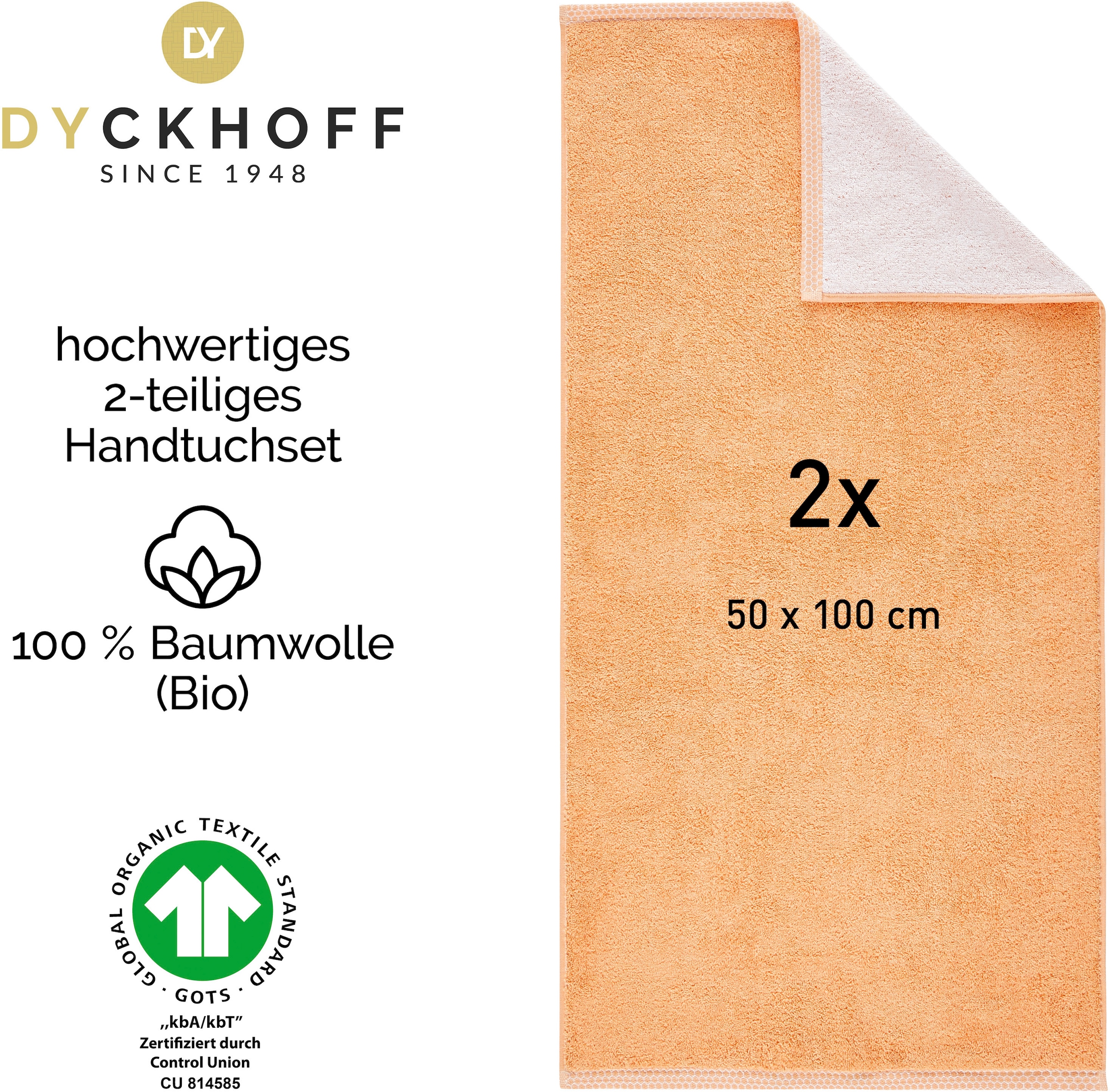 Dyckhoff Handtücher »Pure Natural Uni« BIO Baumwolle, GOTS