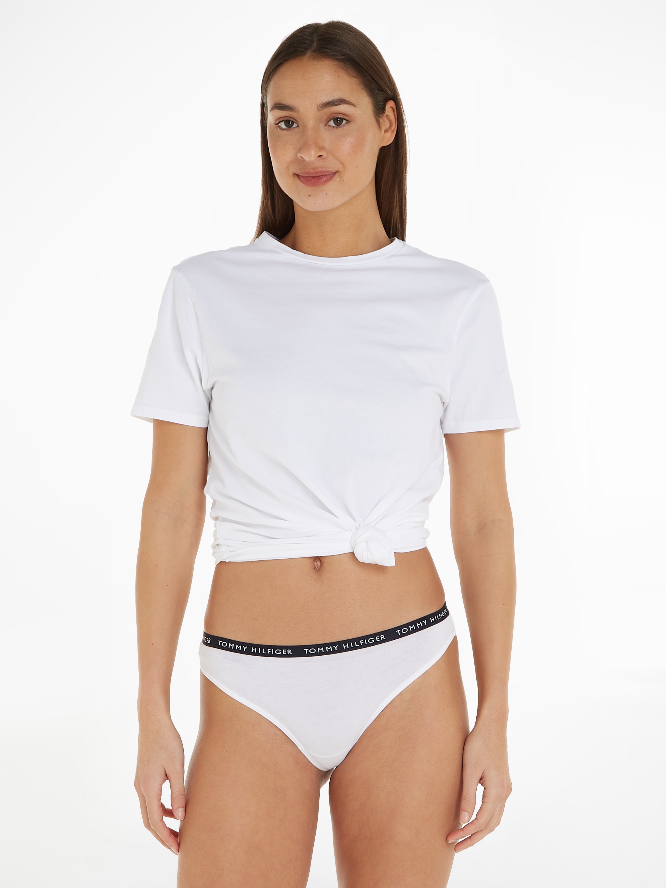 Tommy Hilfiger Underwear T-String, (3 St.), mit schmalem Logobündchen