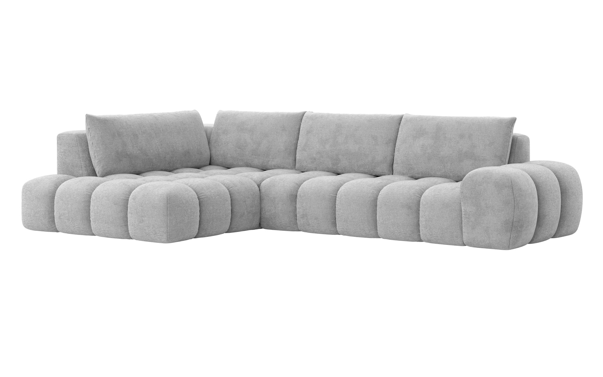 INOSIGN Ecksofa »AZITA klein, L-Form, elegant und bequem Designsofa«, lose Rückenkissen, traumhafte Steppung, Maße B/T/H: 296/176,5/89 cm