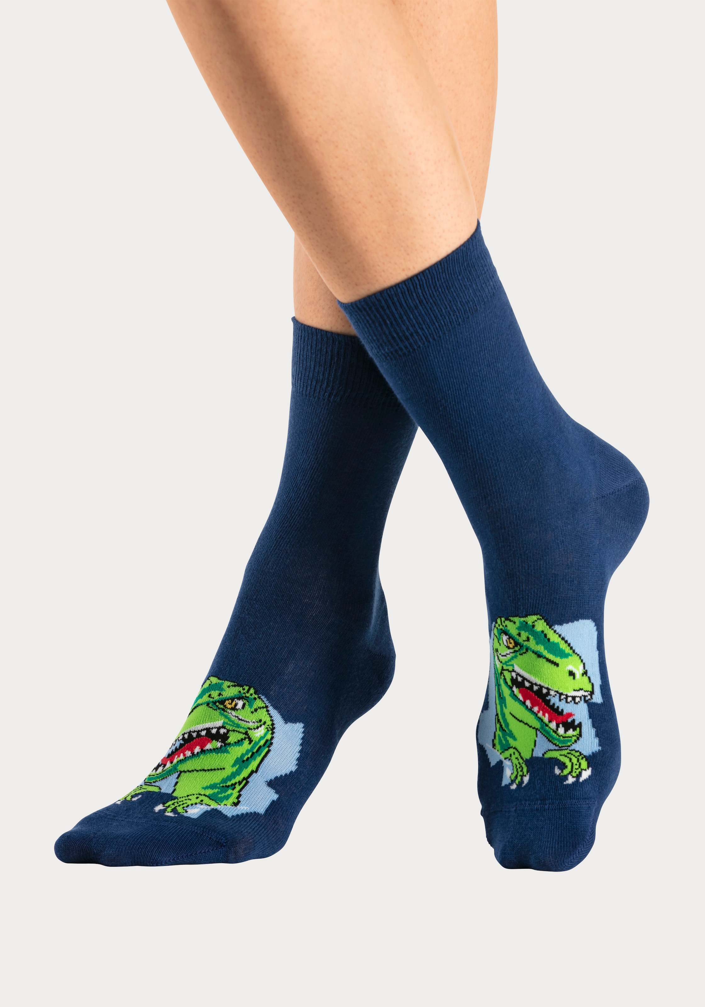 Socken, mit | bestellen 5 Paar), H.I.S (Packung, Dinosauriermotiven BAUR