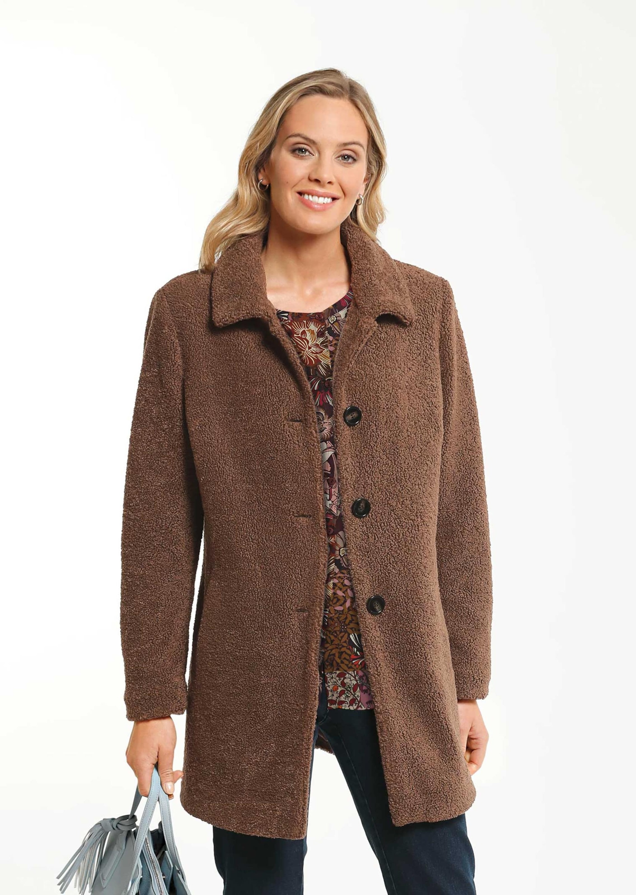 GOLDNER Langmantel "Eleganter Pelzimitat-Mantel" günstig online kaufen