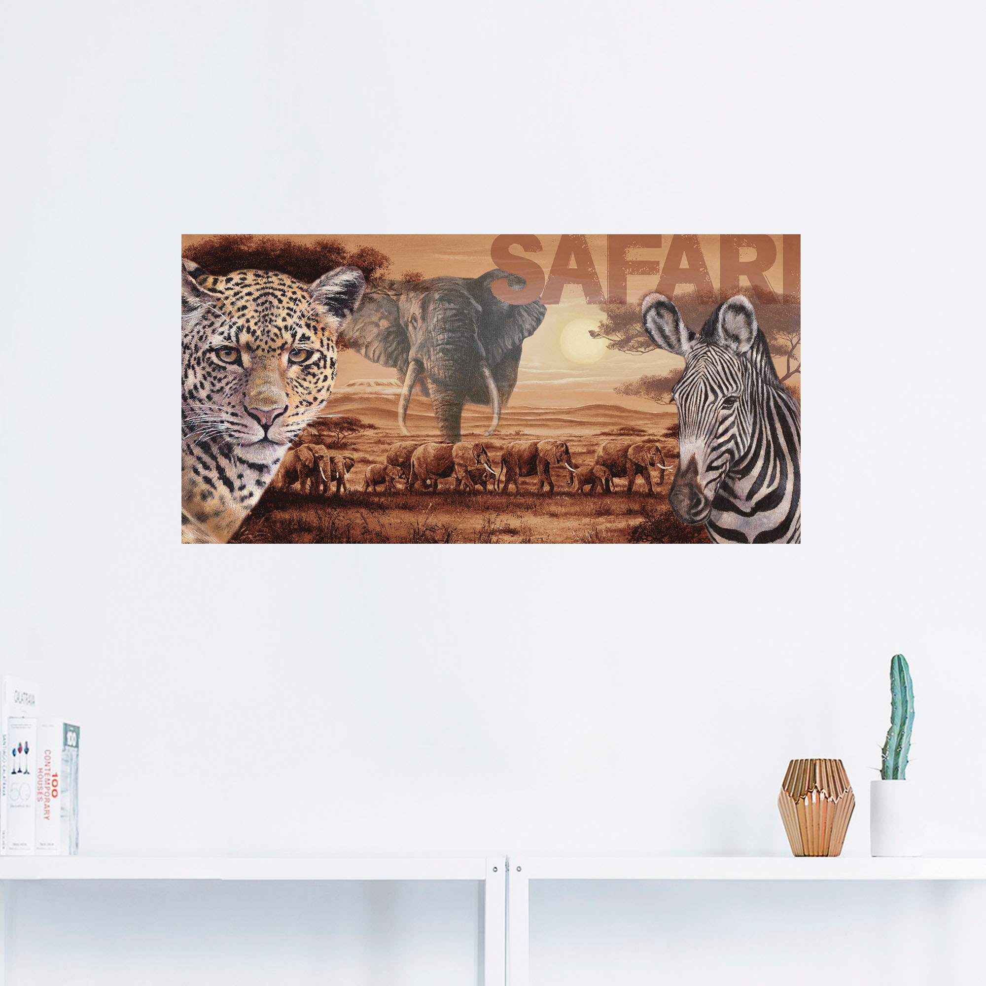 Artland Wandbild »Safari«, Wildtiere, (1 St.), als Alubild, Outdoorbild, Leinwandbild, Wandaufkleber, versch. Größen