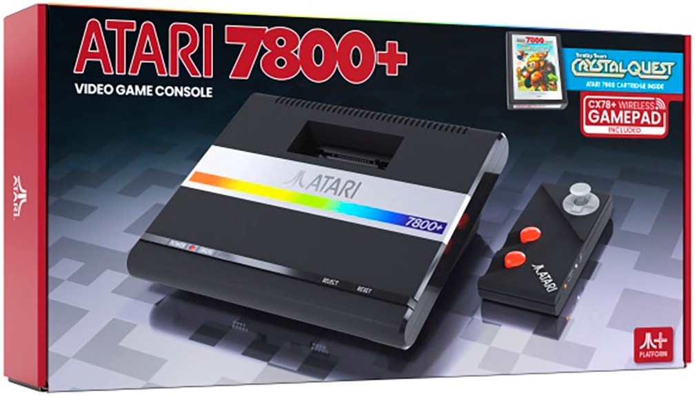 ATARI Spielekonsole "7800+", B:27cm H:7cm T:18cm, schwarz, Spielekonsolen