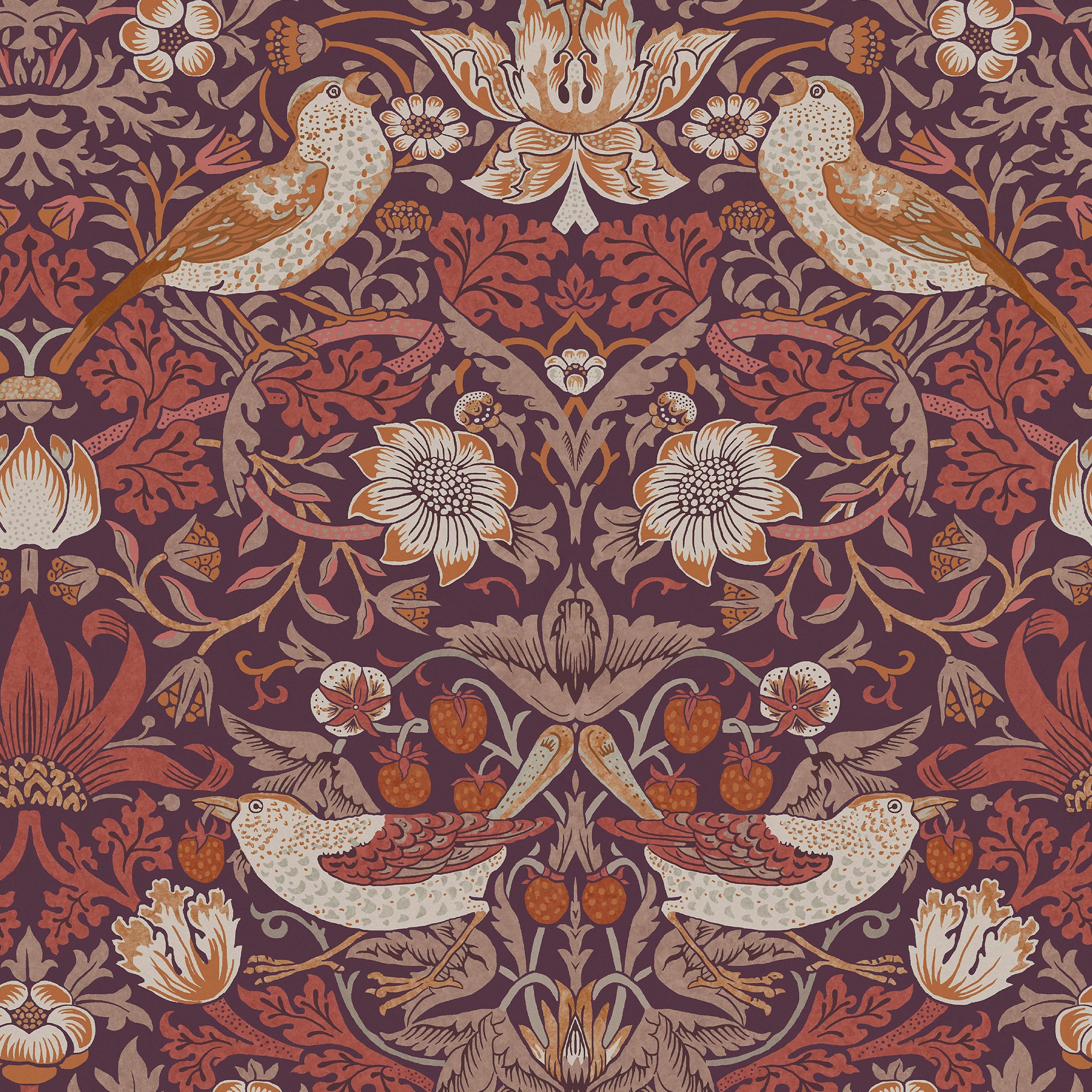 Thumbnail - WILLIAM MORRIS AT HOME Vliestapete "Strawberry Thief", Retro, Design Tapeten