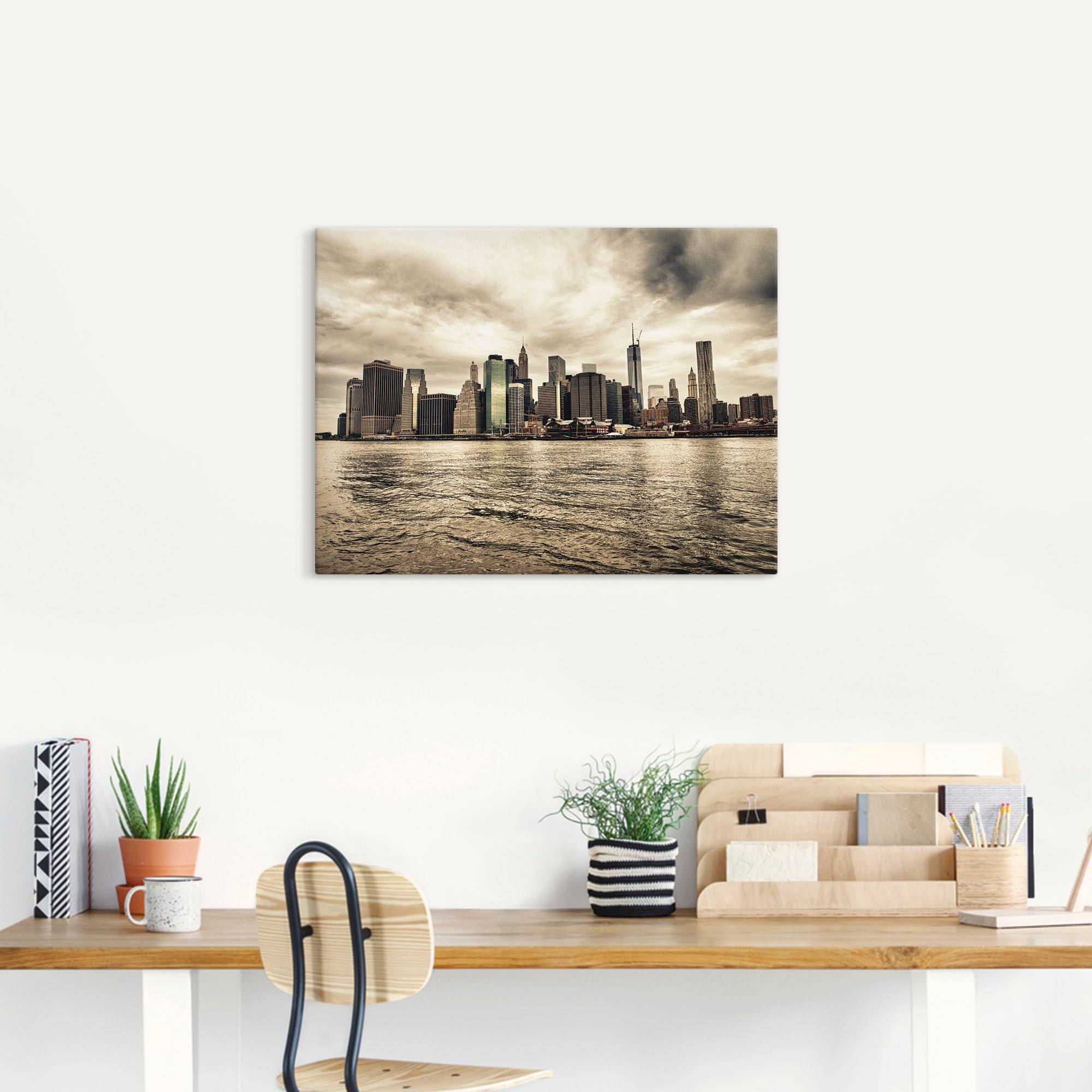 Artland Wandbild »Lower Manhattan Skyline«, Amerika, (1 St.), als Leinwandbild, Poster in verschied. Größen