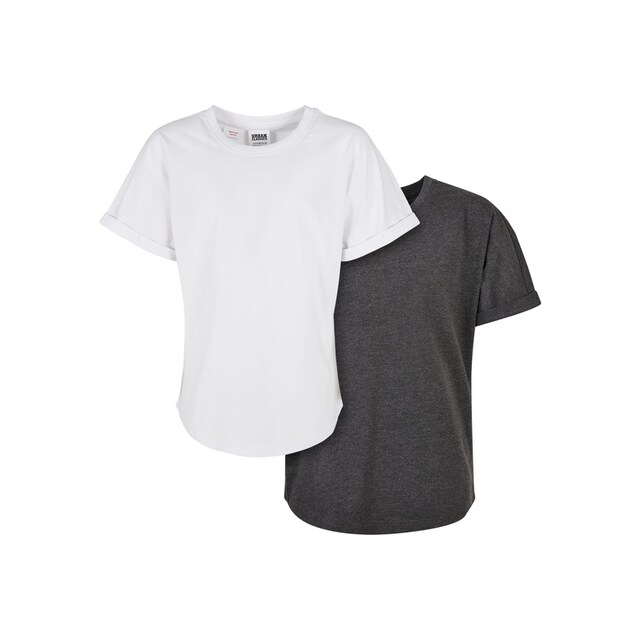 URBAN CLASSICS Kurzarmshirt »Herren Boys Long Shaped Turnup Tee 2-Pack«, (1  tlg.) ▷ bestellen | BAUR