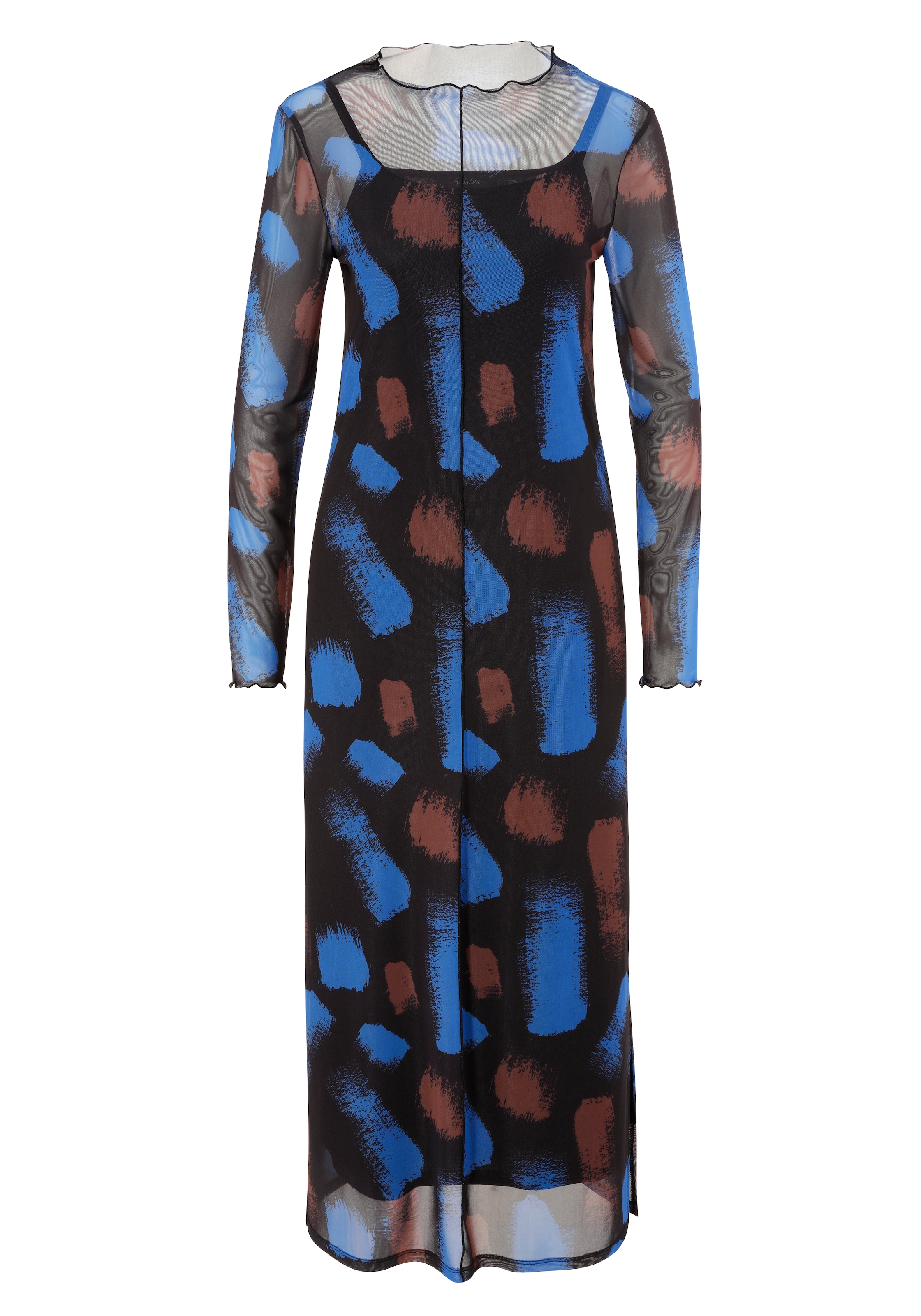 Aniston CASUAL Maxikleid, (mit Jersey-Unterkleid), mit farbharmonischem, grafischen Druck