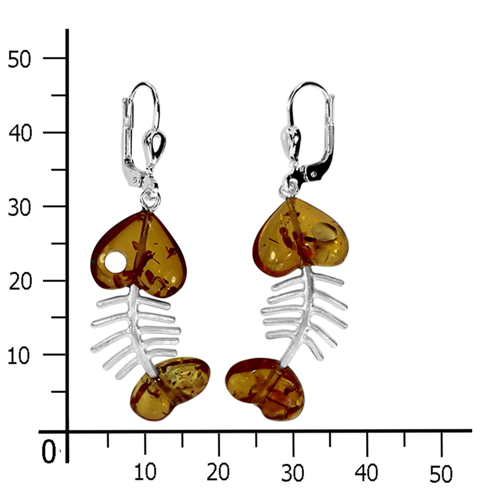 OSTSEE-SCHMUCK Paar Ohrhänger »Ostsee-Schmuck Ohrhänger Fisch 30 mm Ohrhänger Fisch 30 mm«, (2 tlg.)