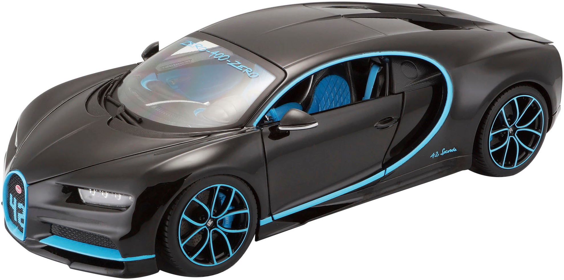 Bburago Sammlerauto »Bugatti Chiron - World Record 0-400-0 km in 42 Sek.«, 1:18