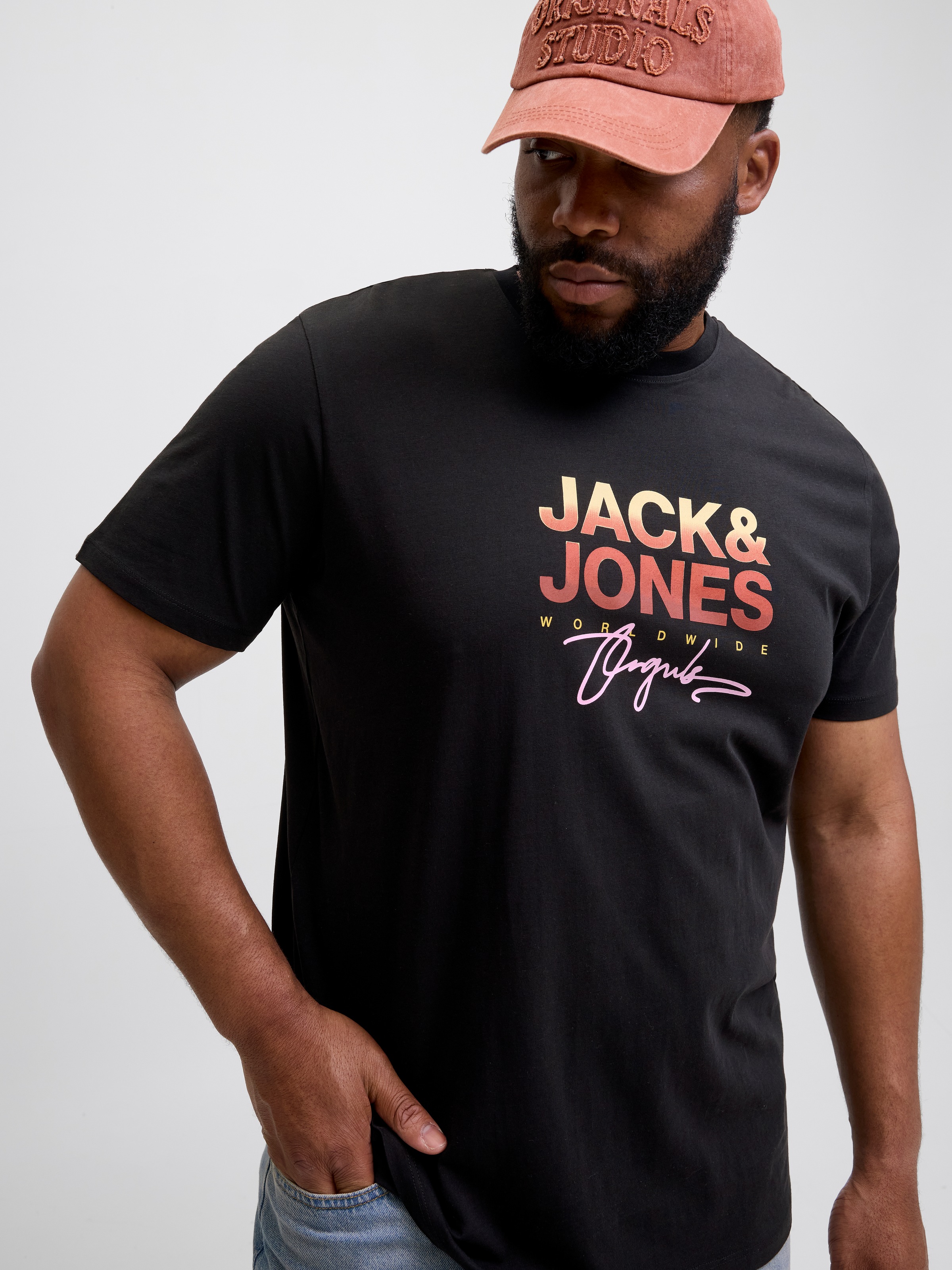 Jack & Jones PlusSize Print-Shirt "JORCANGGU TEE SS CREW NECK FST PLS" mit günstig online kaufen