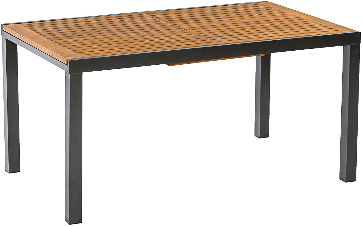 MERXX Garten-Essgruppe »»Tilos««, (Set, 13 tlg., Rückenabschluss und Armlehnen aus Akazienholz), Rückenlehne verstellbar durch Gasdruckfeder