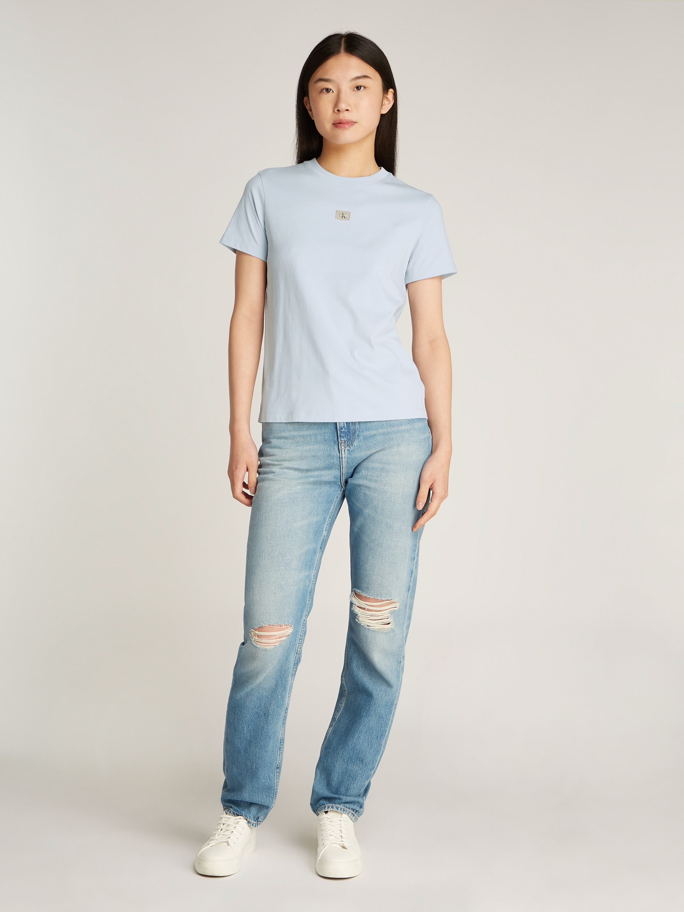 Calvin Klein Jeans T-Shirt »WOVEN LABEL REGULAR TEE«, mit Logo