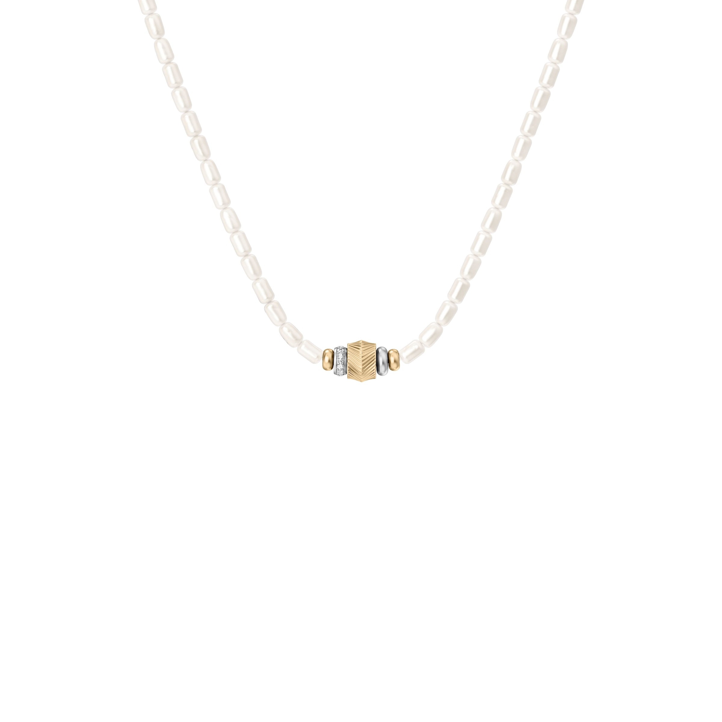 Fossil Kette mit Anhänger »Harlow« mit Glasstein - mit Acryl