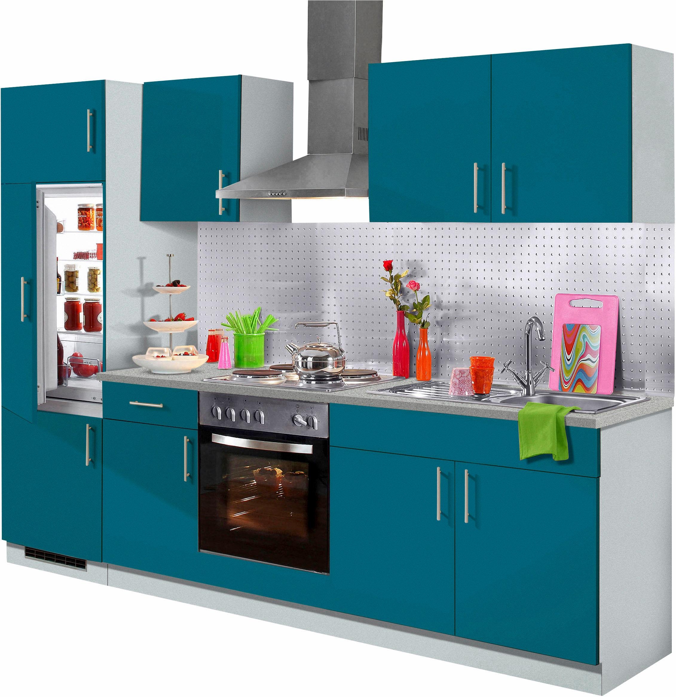 wiho Küchen Küchenzeile »Kiel«, mit Breite E-Geräten, | kaufen cm 270 BAUR