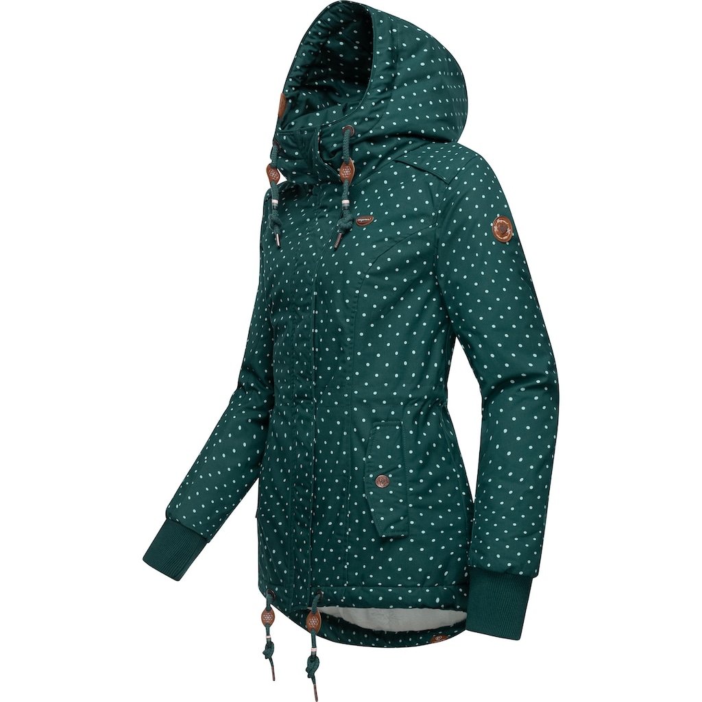 Ragwear Winterjacke »Danka Dots Intl.«, mit Kapuze