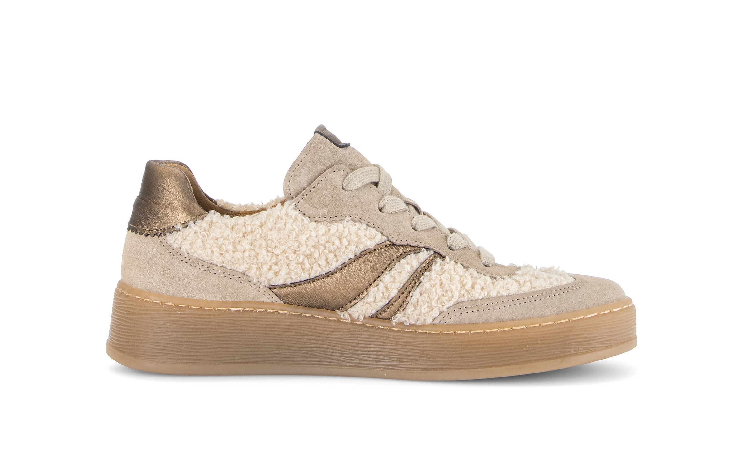 Gabor Sneaker  Freizeitschuh, Halbschuh, Schnürer mit Kontrastbesatz, Weite G (=weit)