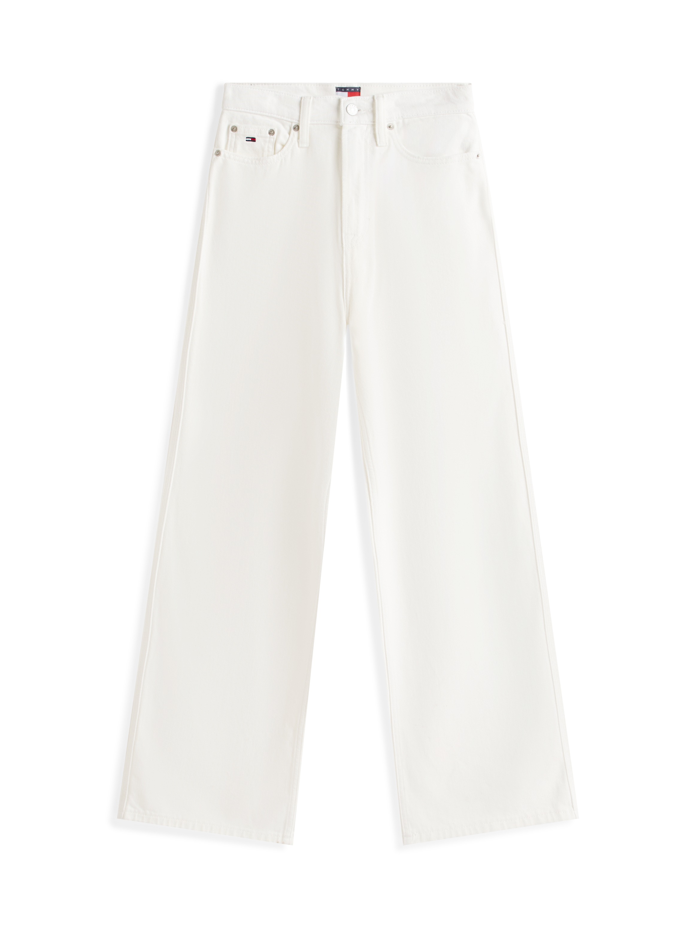 Loose-fit-Jeans TOMMY JEANS "CLAIRE HR WD BJ4199", Damen, Gr. 29, Länge 30, denim weiß, Denim/Jeans, Obermaterial: 92% Baumwolle, 8% Polyester, unifarben, weit, Jeans 3